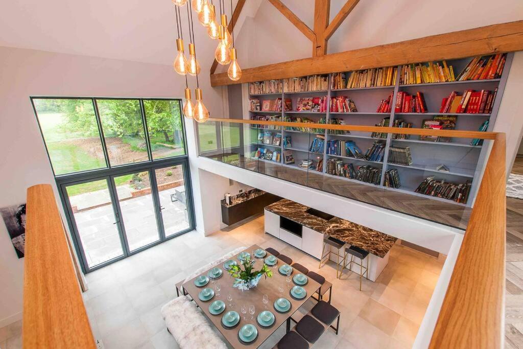 Luxury, Modern barn with hot tub view 4