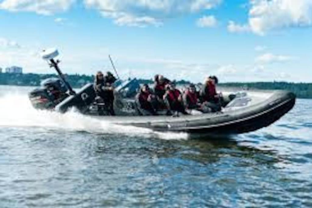Havsnära Motorbåt 12 Cyklar 18+Beds VedBastu Hav! view 3