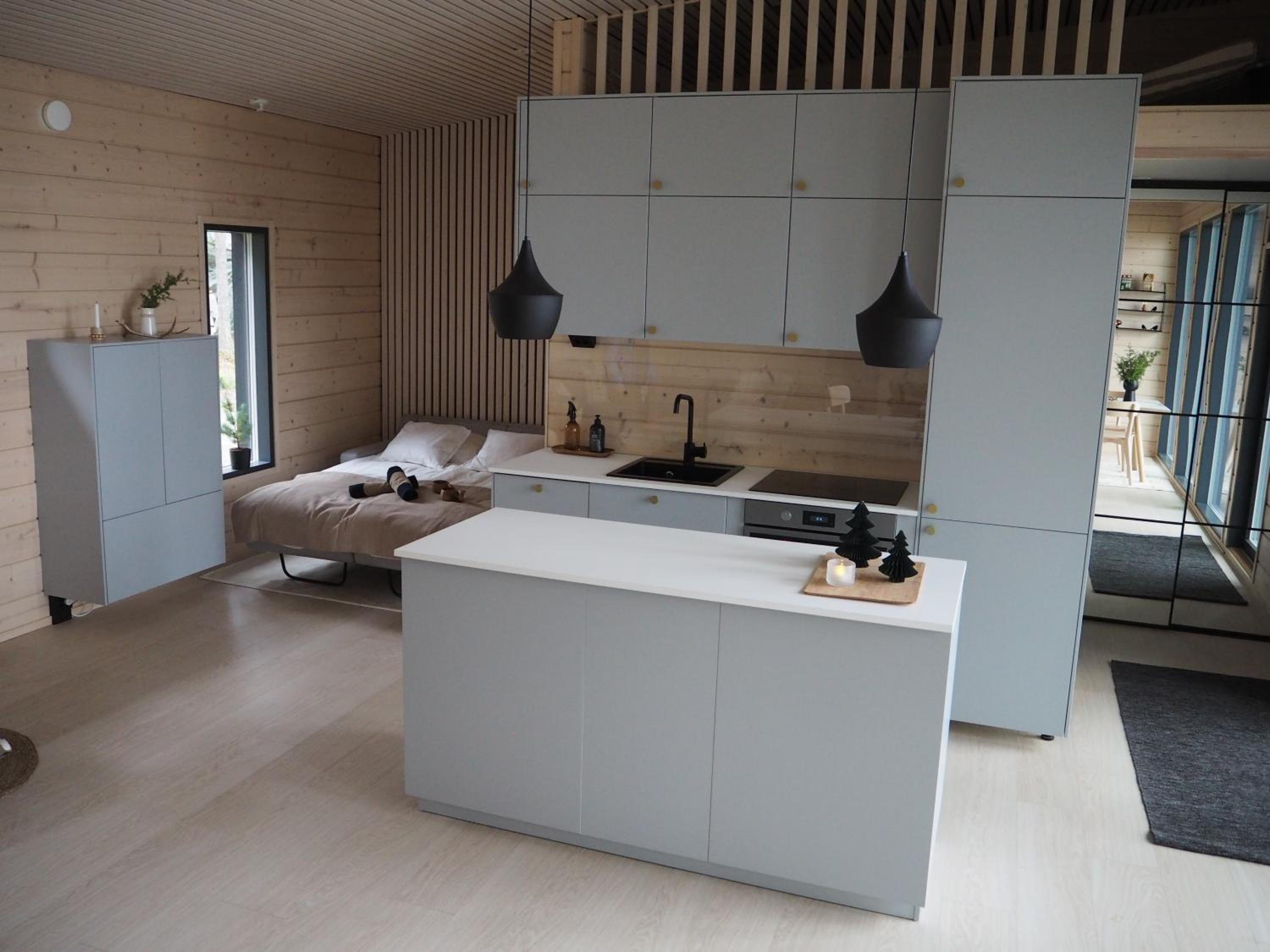 Scandinavian lakeside cottage