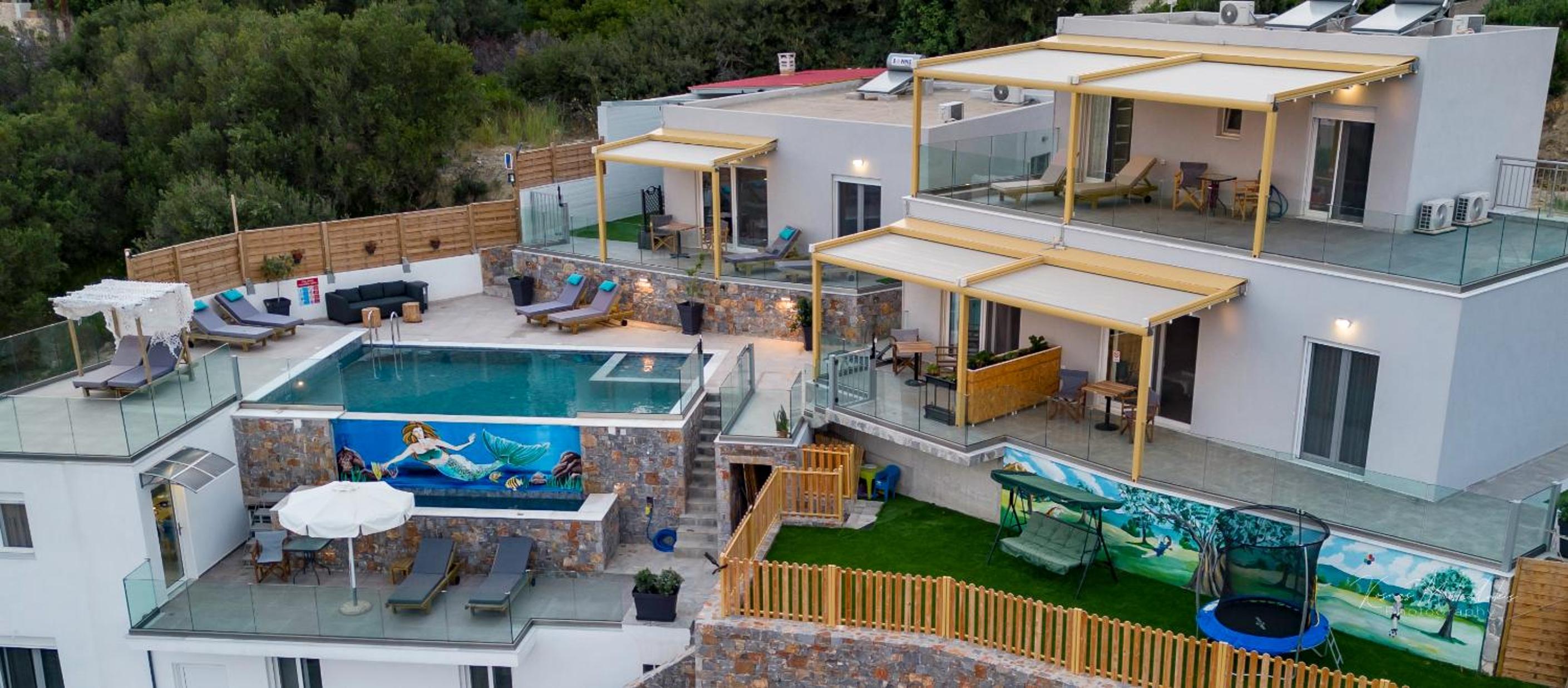 Zax sea view villas 4-Villa heated Pool Complex