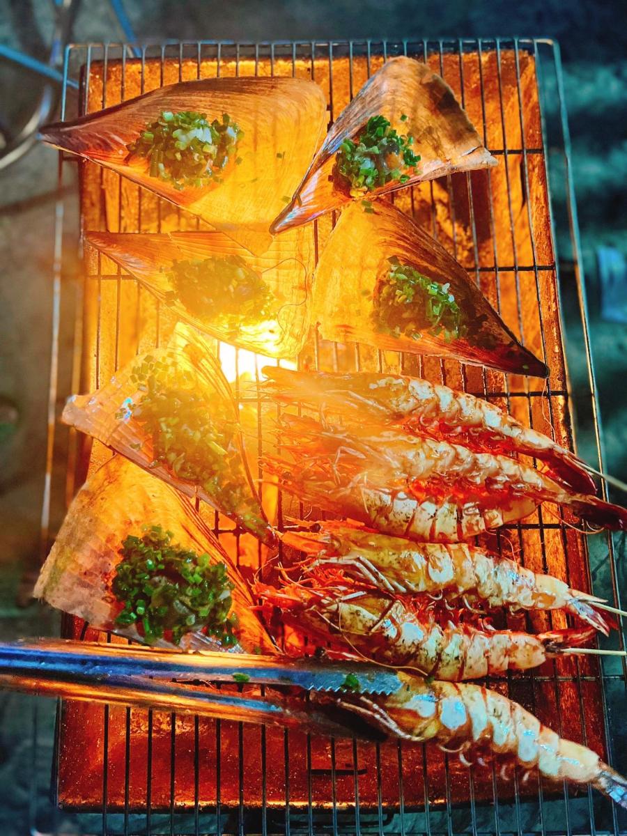 outdoor BBQ area