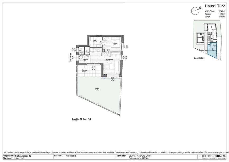 Modern Studio Gardenia_Gartenwohnung Alte Donau