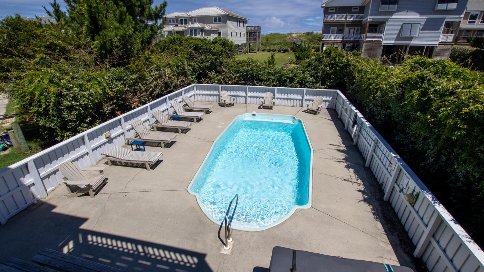 Semi-Oceanfront, 6 BRs, Priv Pool, H Tub, Rec Rm, OS6B, Seashell view 5