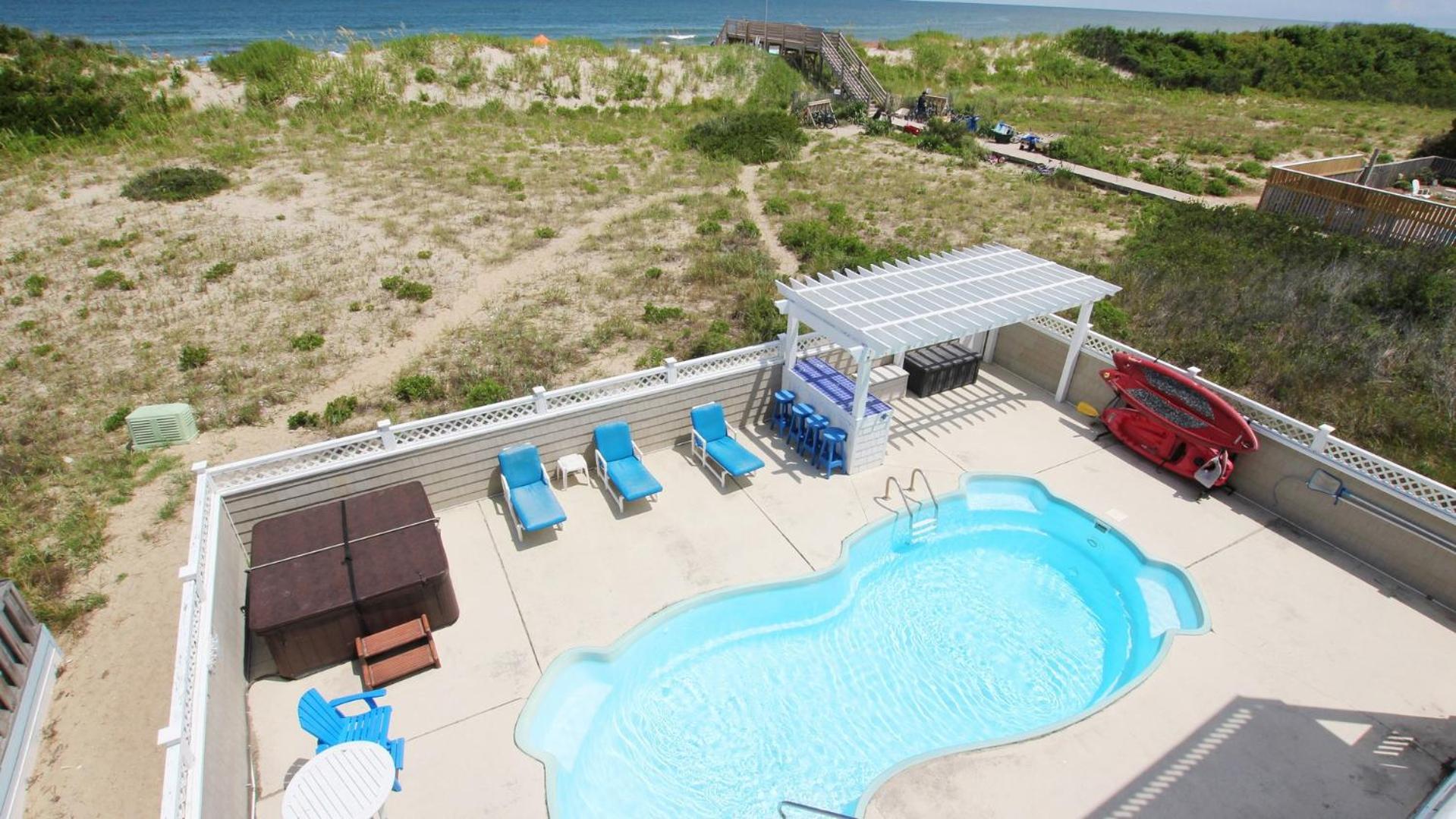 OCEANFRONT, Ocean Views, Private Pool, Pool Table, Dogs Welcome, OS7Q, Dune Nothin view 5