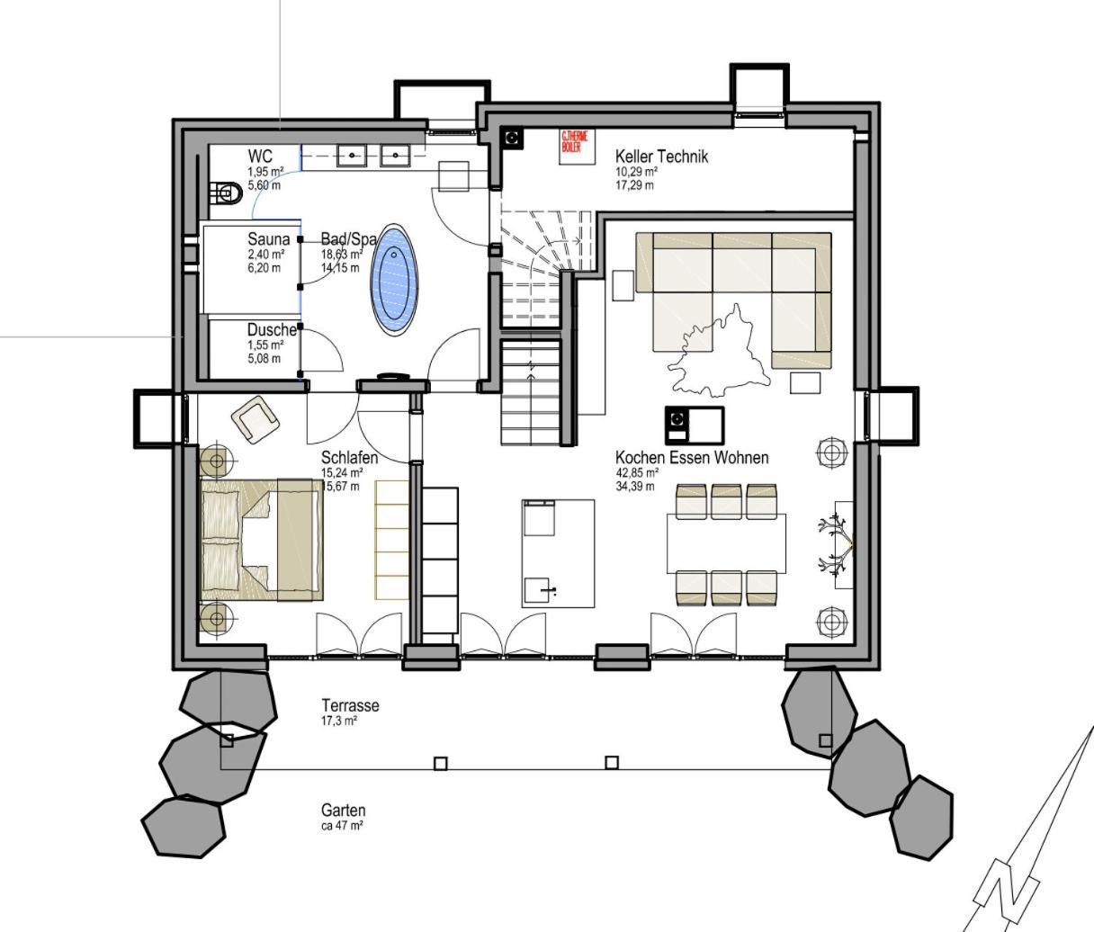 Luxus Chalet - Zentral - Poolblick mit Sauna