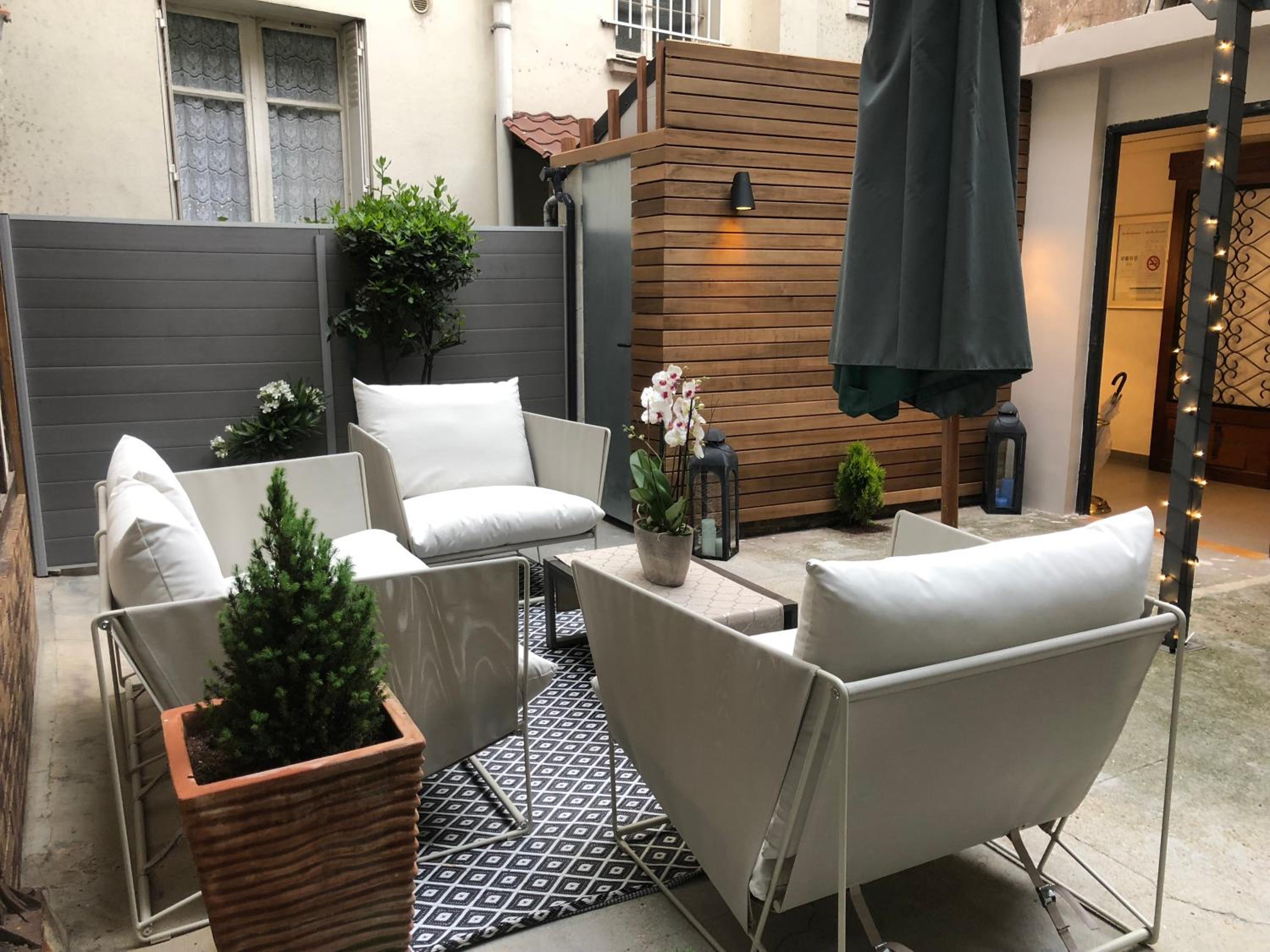 outdoor BBQ area