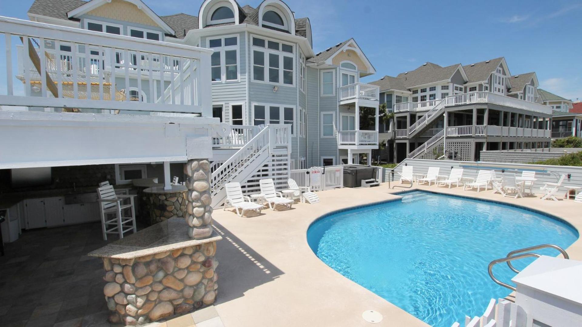 OCEANFRONT, 9 BRs, Private Pool, Theater Rm, Rec Rm, Ocean Views, PI134, Heavenly Dayz view 5
