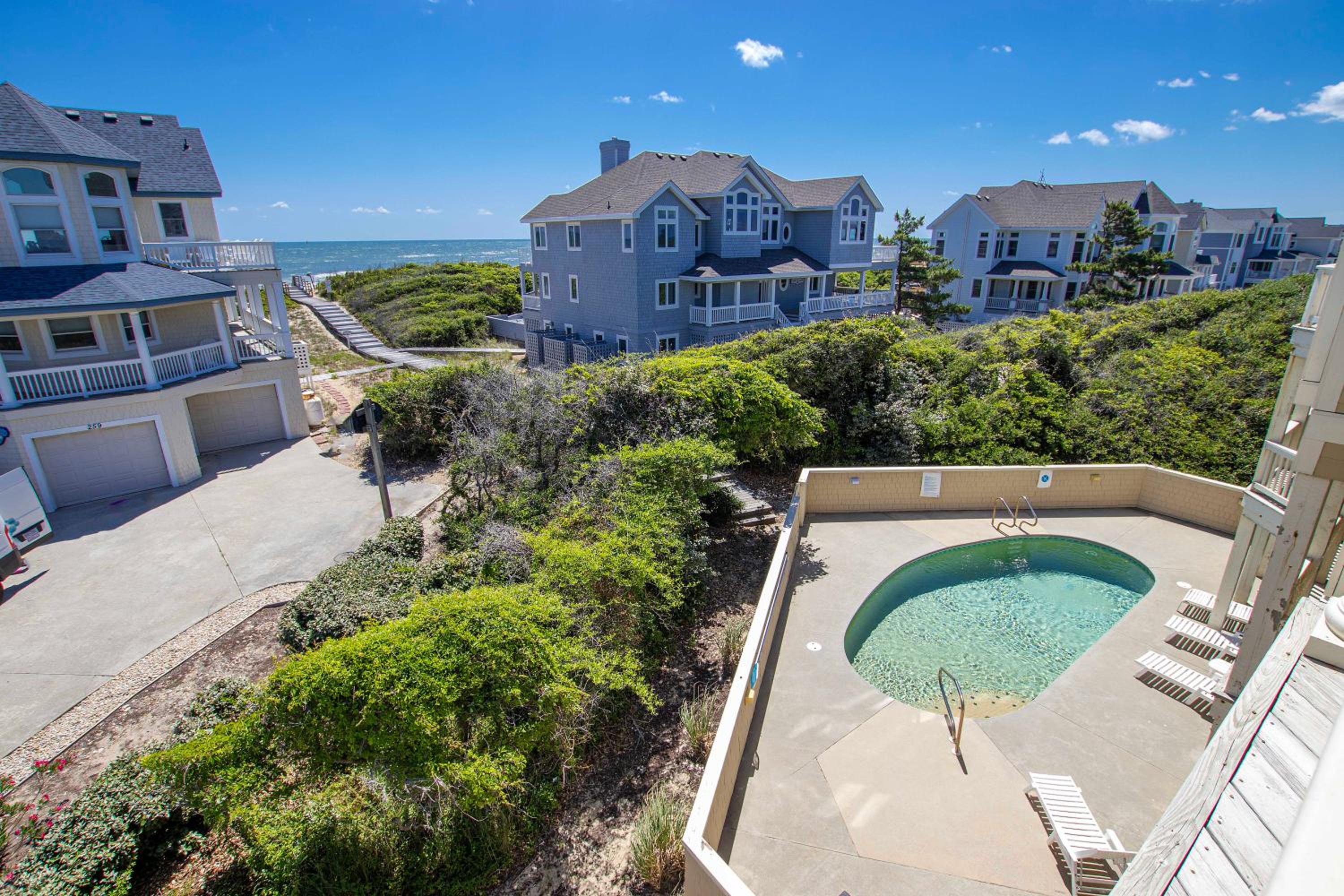 Semi-Oceanfront, Rec Rm, Pool, Hot Tub, Close to Beach! PI191, OBXcape view 2