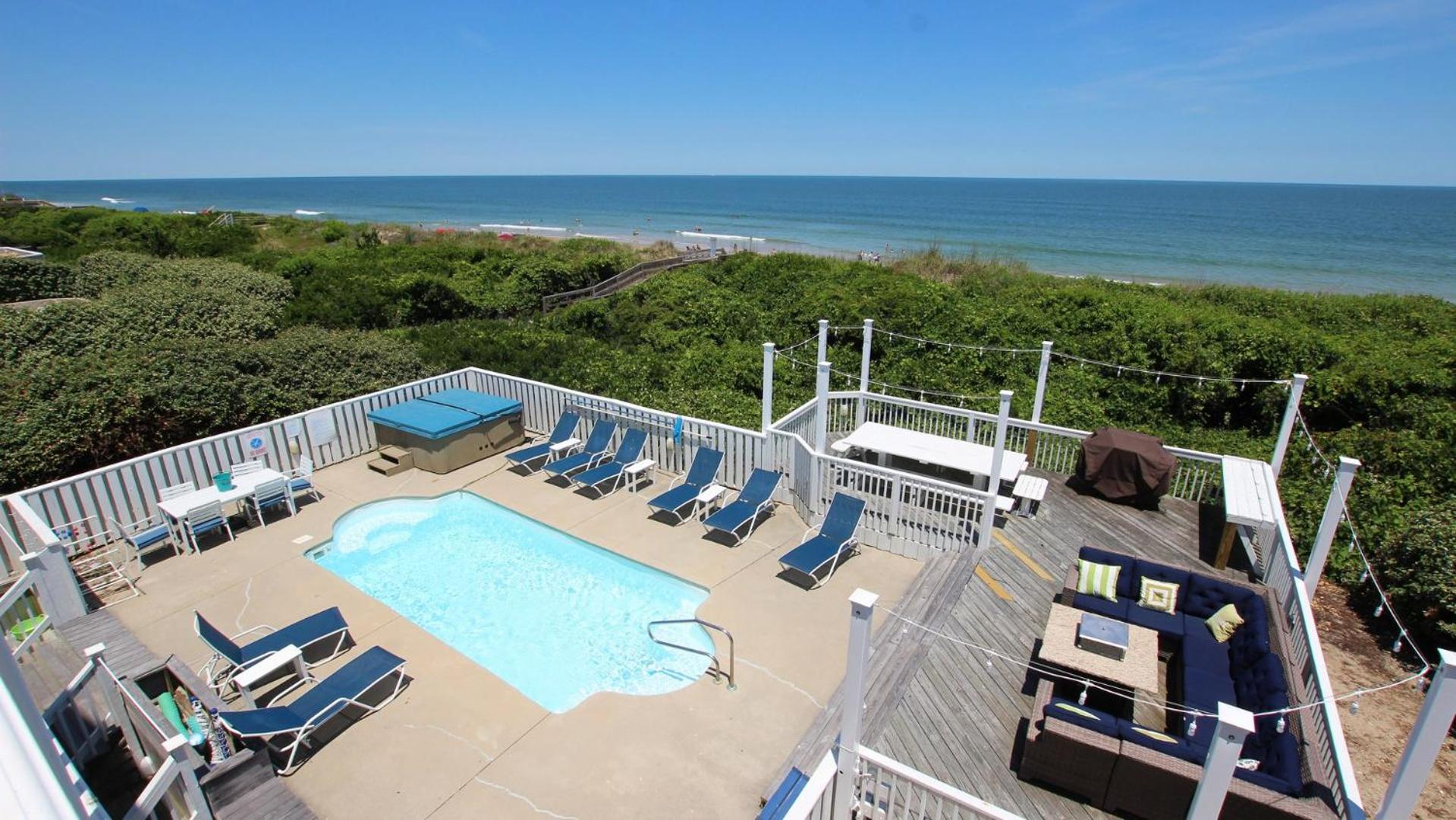 OCEANFRONT, 11 BRs, Pool, ELEV, Pool table, Theater Rm, Close to Beach Access, PI21, Family Tides view 4