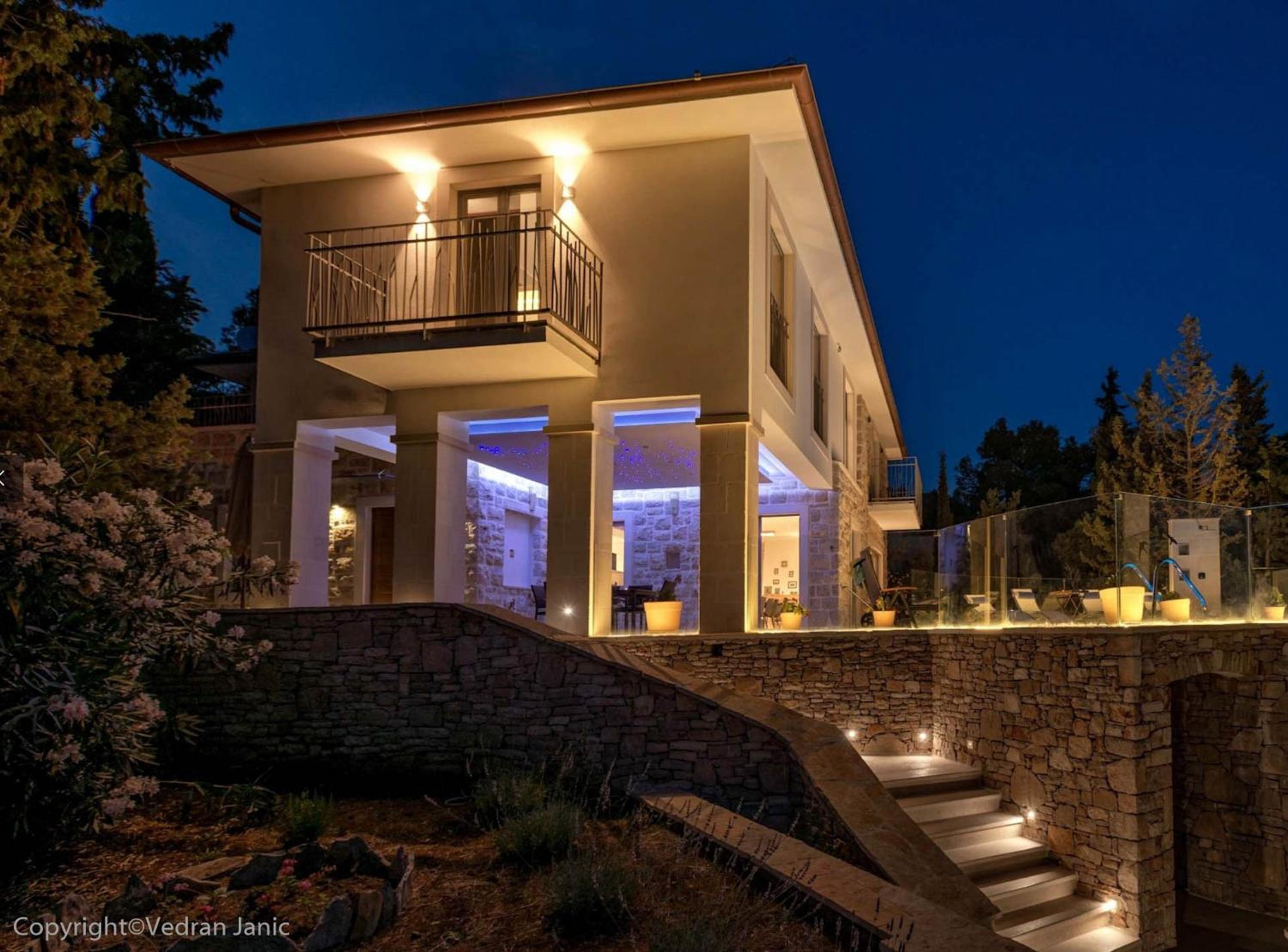 Beautiful Hvar Villa 4 Bedrooms Villa Stone Pine Private Infinity Pool view 3