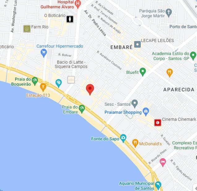 MELHOR LOCALIZAÇÃO DE SANTOS, LOFT, 200 MTS da PRAIA, WI-FI, AR CONDICIONADO