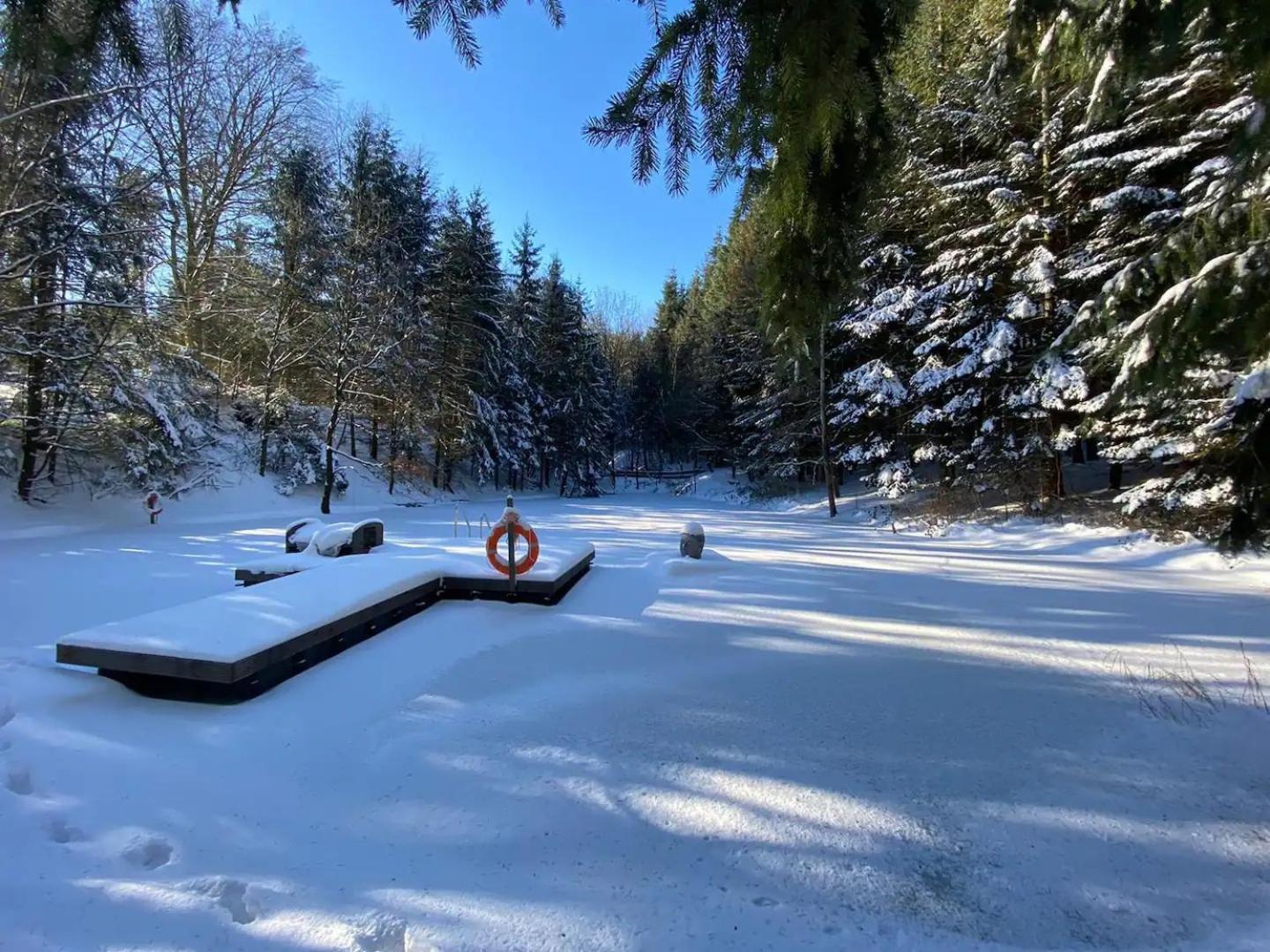 Ferienhaus Villa EMG Osnabrück Bielefeld in Preussisch-Oldendorf, Alleinlage, eigene Wald und See, Jacuzzi, Sauna für Familien Gruppen bis 20 Personen