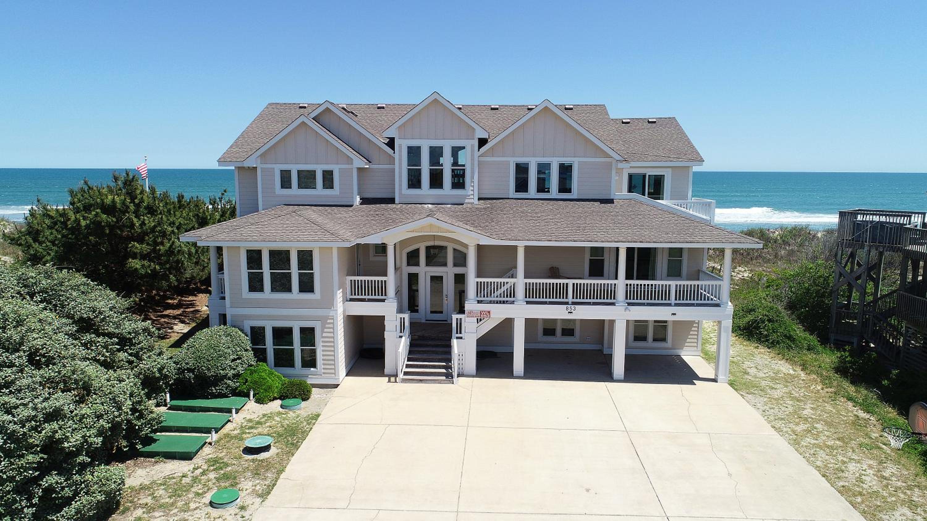 OCEANFRONT, 12 BRs, Priv Pool, Pool Table, ELEV, OCean Views, Theater Rm, WL853, Out of Office OBX view 5