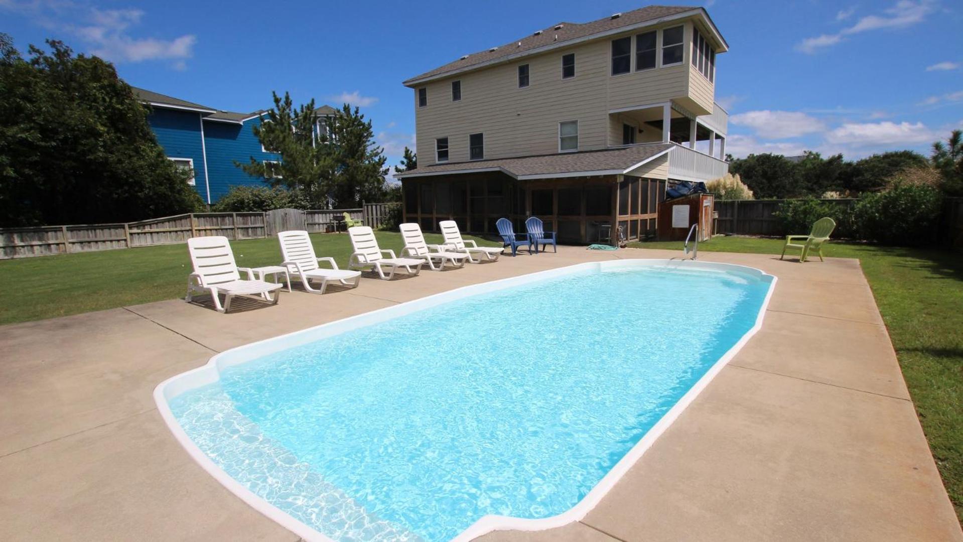 WW1042, Jolly Octopus- Oceanside, Screened Porch Dining, Priv Pool, Yard, Dogs Welcome view 2
