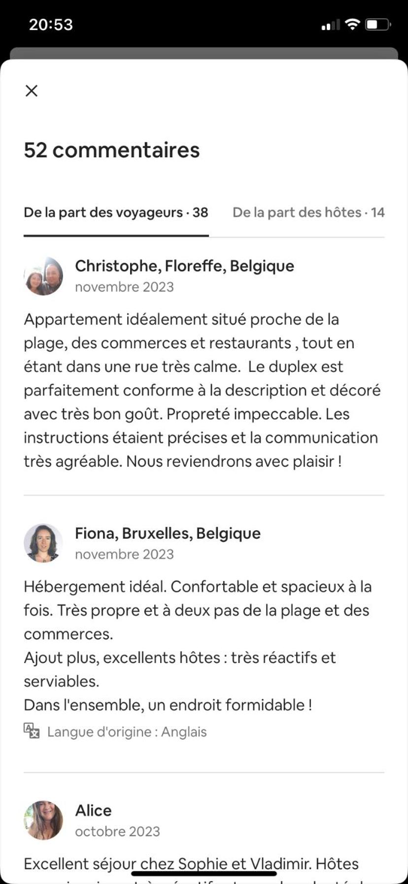 Duplex avec parking à 100m de la mer