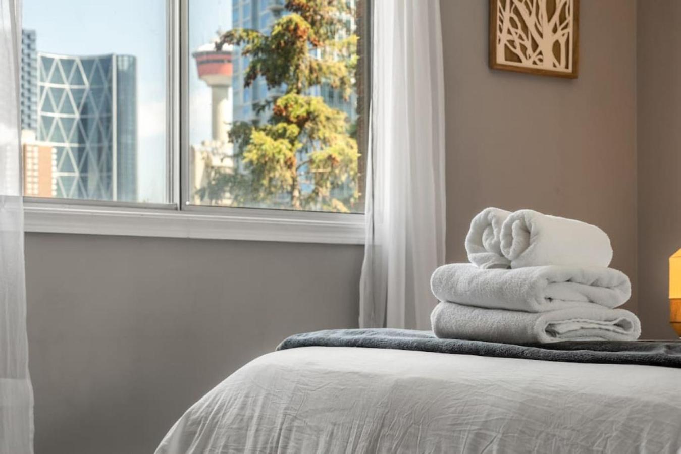 Downtown Apartment with Underground Parking, Netflix, Fully Equipped Kitchen, Walk to 17th Ave, Sleeps 4, Perfect for Foodies and Tourists