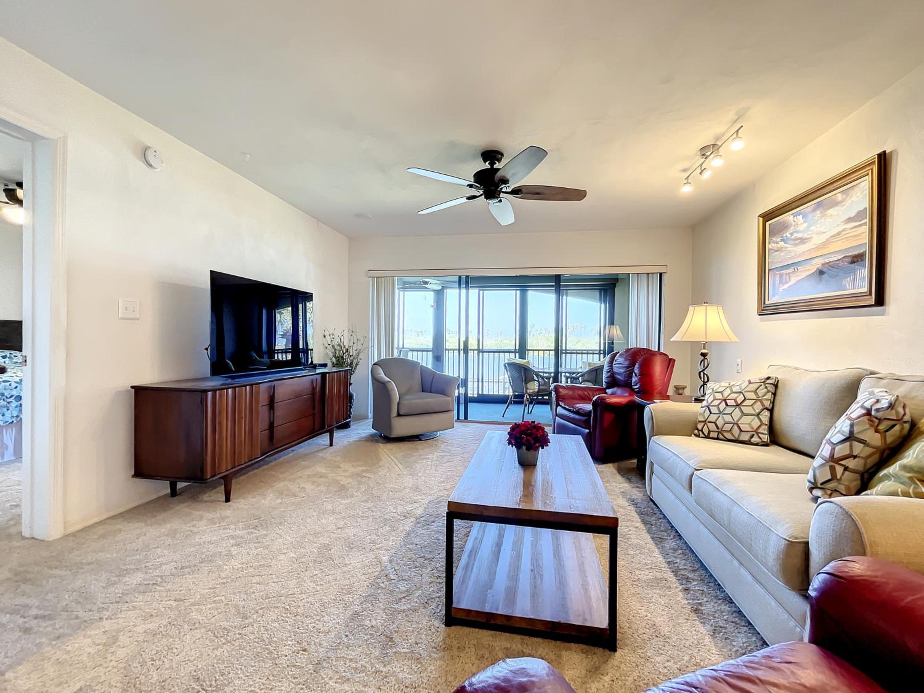 Riverfront views Watch the dolphin play in this Riverfront Bouchelle Condo ~ 462 Bouchelle 202 view 5