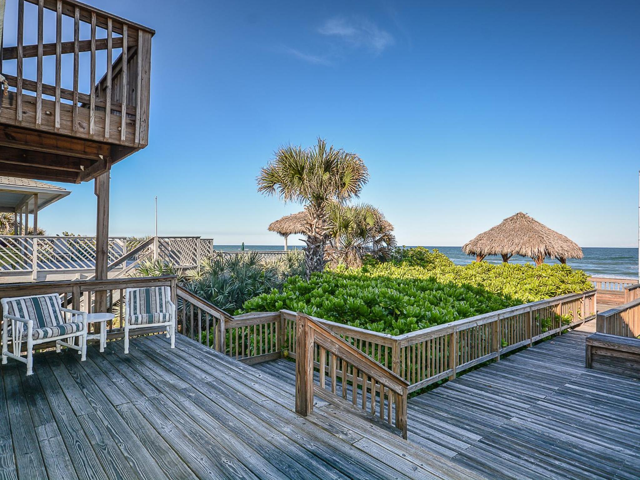 Large Beachfront Deck on Car Free Beach - 5747 S. Atlantic view 2