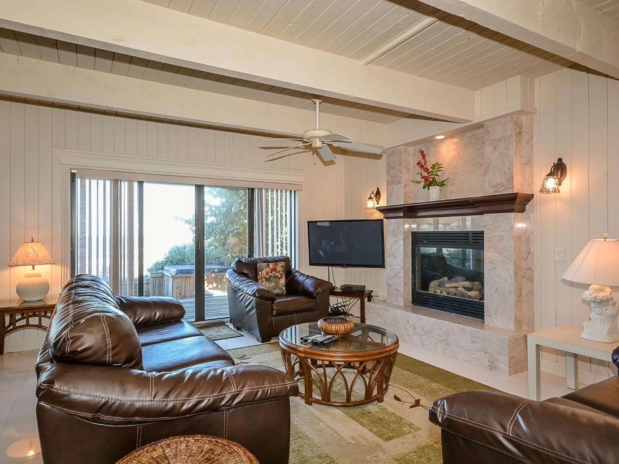 Large Beachfront Deck on Car Free Beach - 5747 S. Atlantic view 5