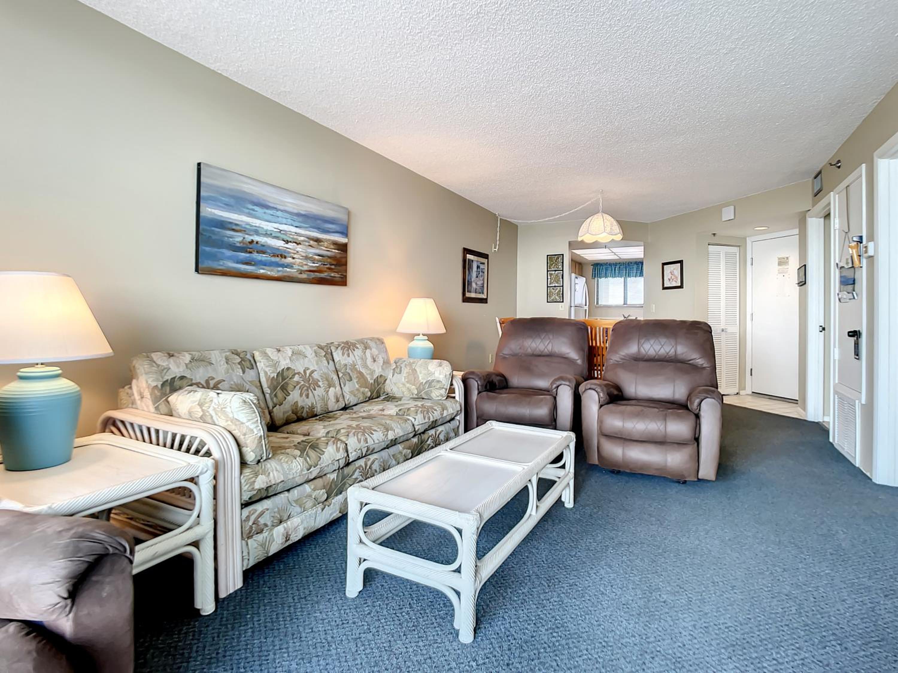Ocean View with a beachfront pool at Ocean Trillium Condo 504 view 3