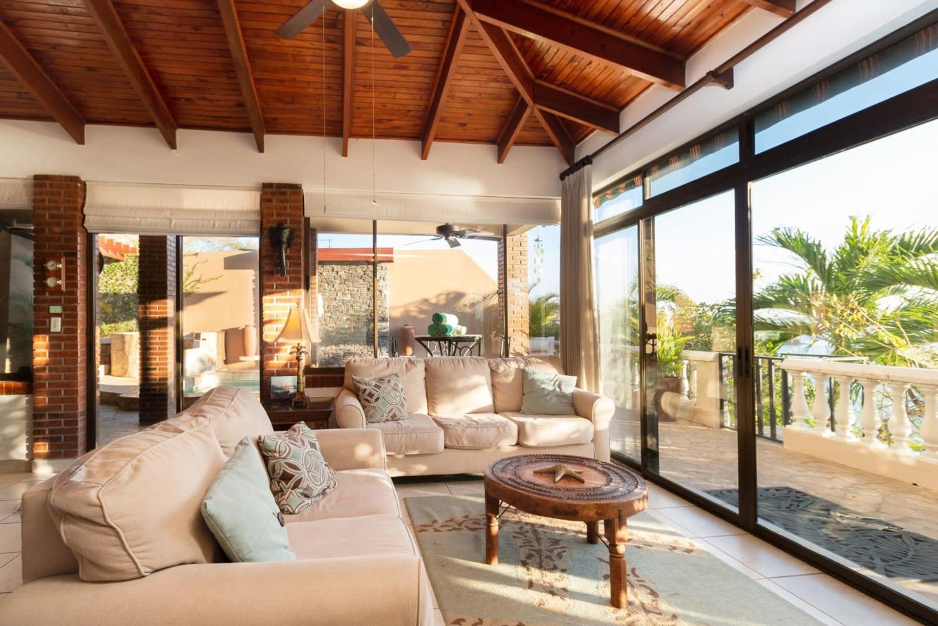 Oceanview Villa with Wrap-Around Terrace, Private Pool, Hot Tub, and Guesthouse