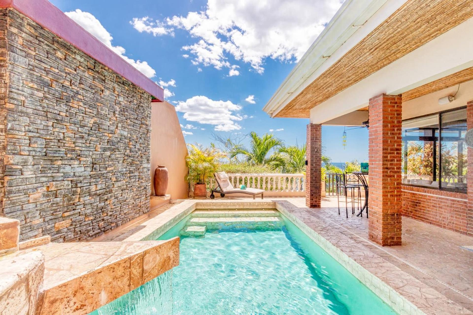 Oceanview Villa with Wrap-Around Terrace, Private Pool, Hot Tub, and Guesthouse