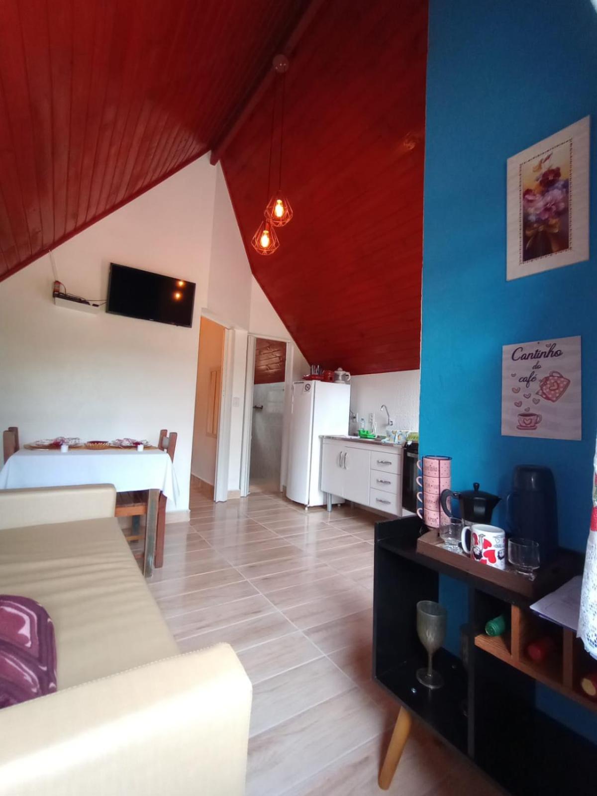 Casa da Vovó na Pousada Sitio Pauletto - com Cozinha, Churrasqueira e Decoração