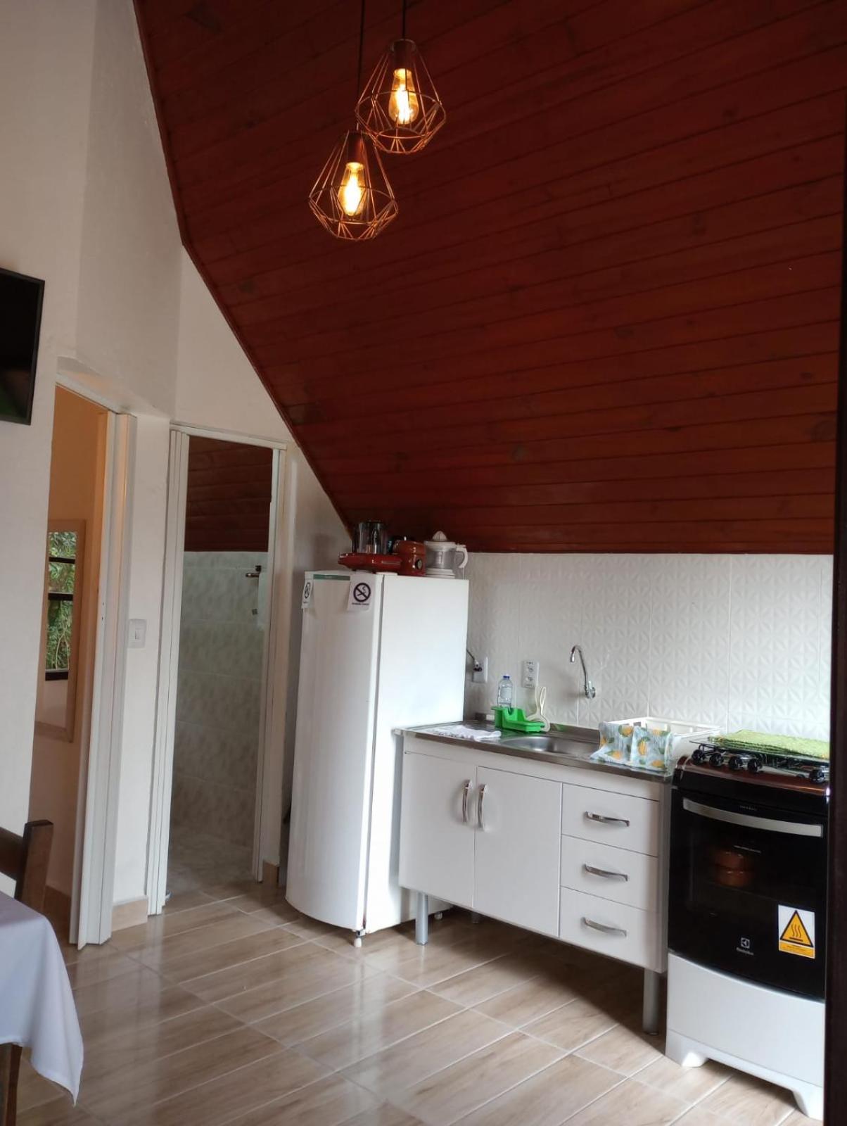 Casa da Vovó na Pousada Sitio Pauletto - com Cozinha, Churrasqueira e Decoração