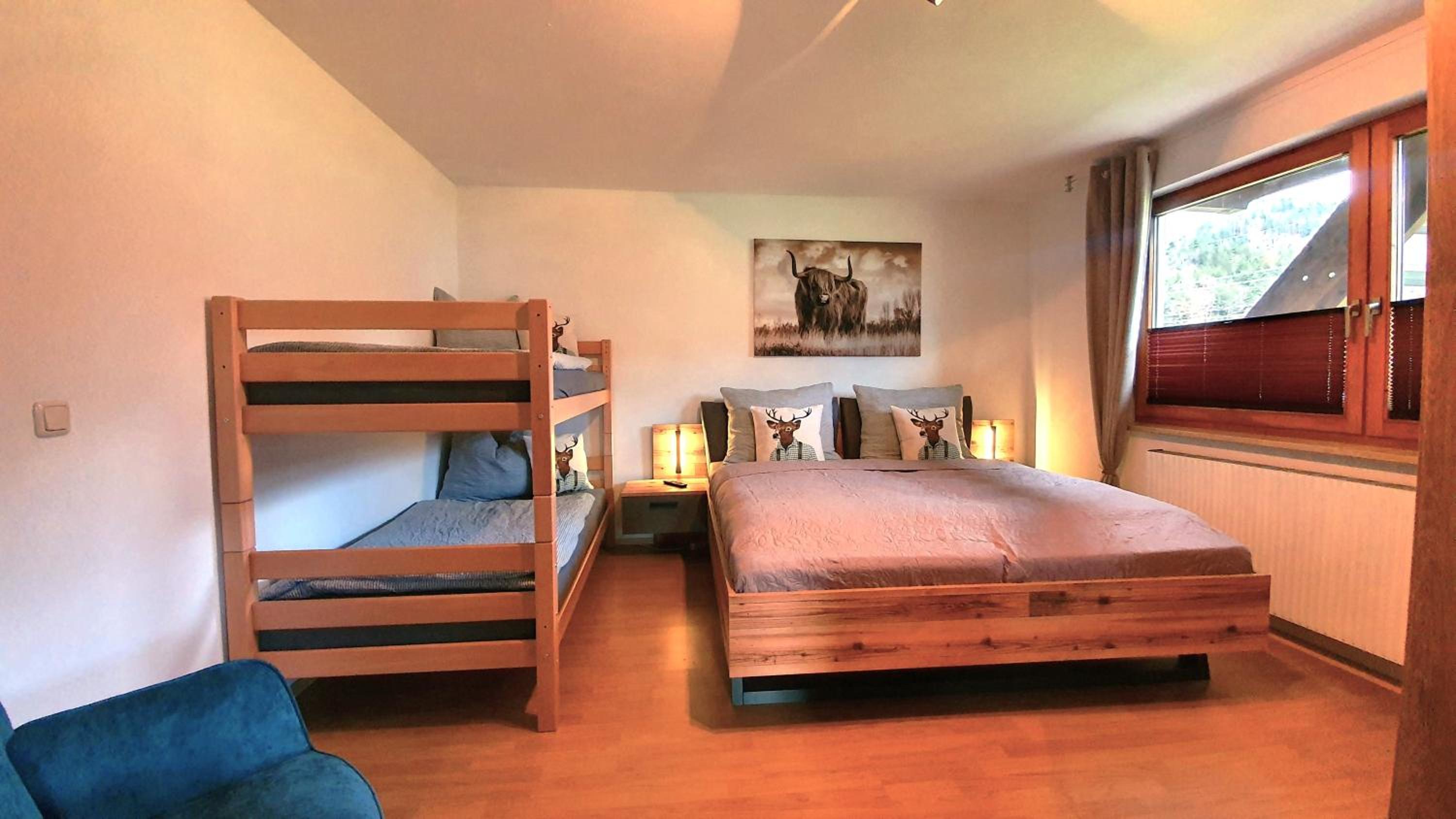 LECHUFER, 80m2, Haushälfte mit privatem Eingang, Kaminofen, Terrasse, Garten