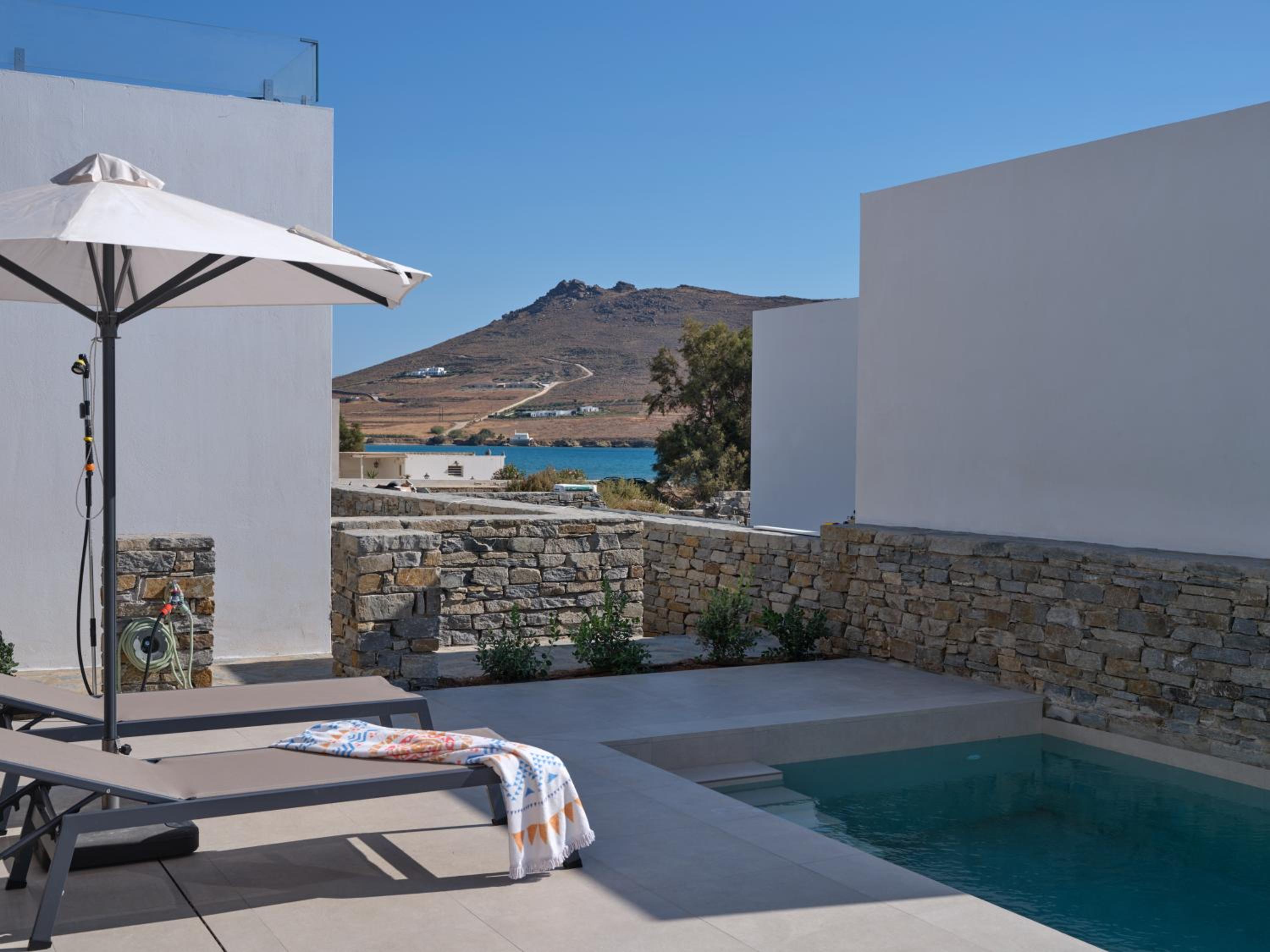 Private Luxury Scarlet beachfront villa, Molos, Paros