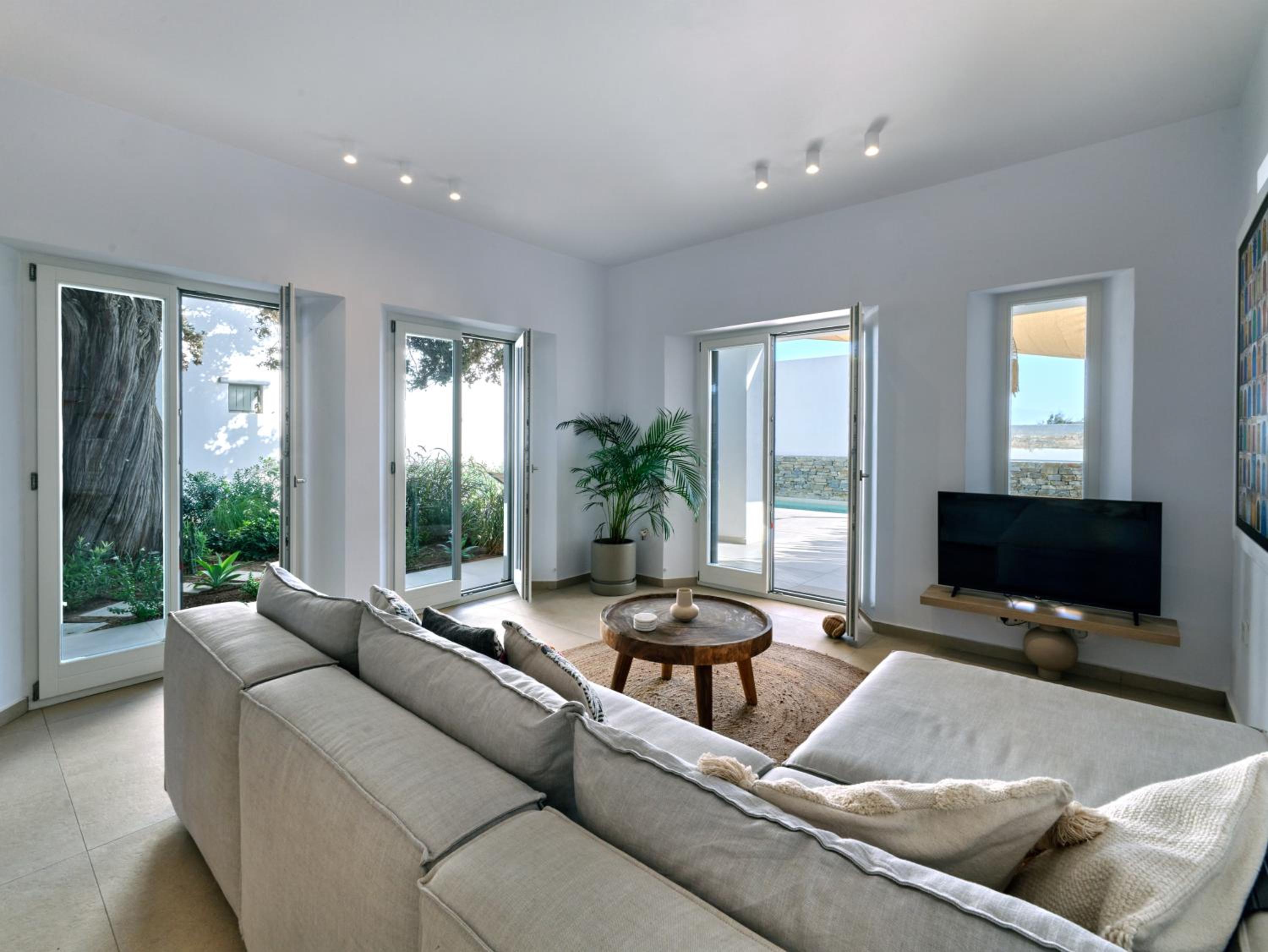 Private Luxury Scarlet beachfront villa, Molos, Paros
