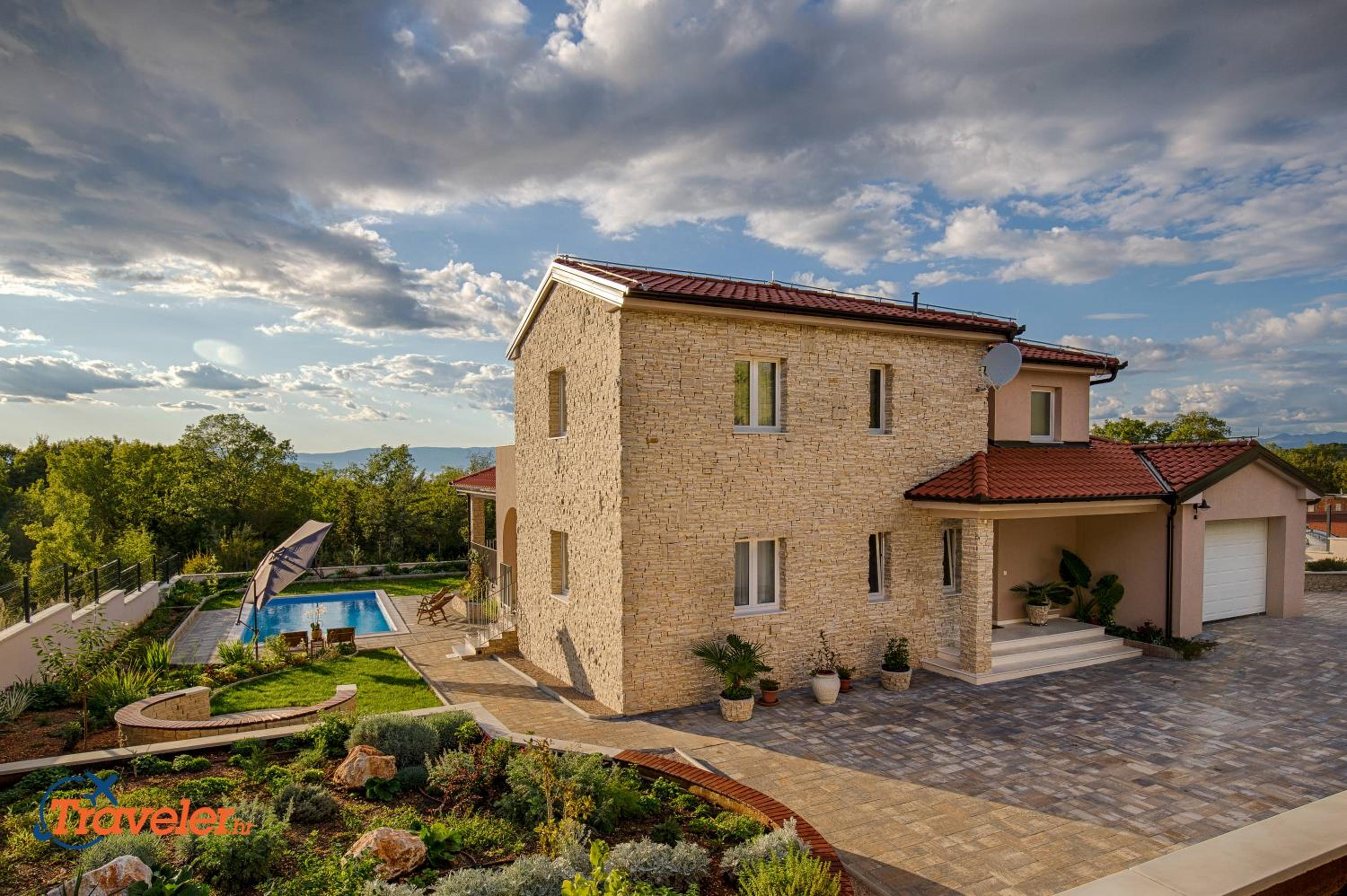 Villa Ante - new villa with pool, big garden with great sea view - by Traveler tourist agency Krk ID 2183 view 5