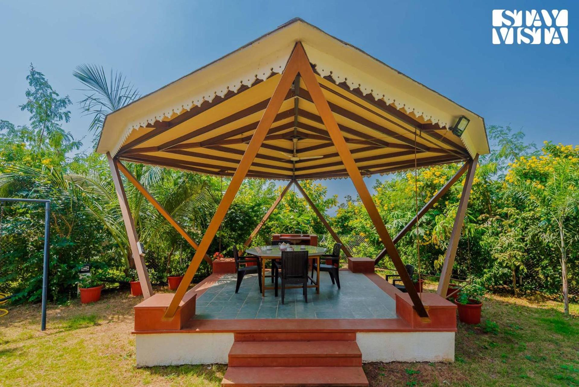 StayVista's Hill Crest Mansion - Hill-View Villa with Private Pool, Deck, Lawn & Gazebo view 2