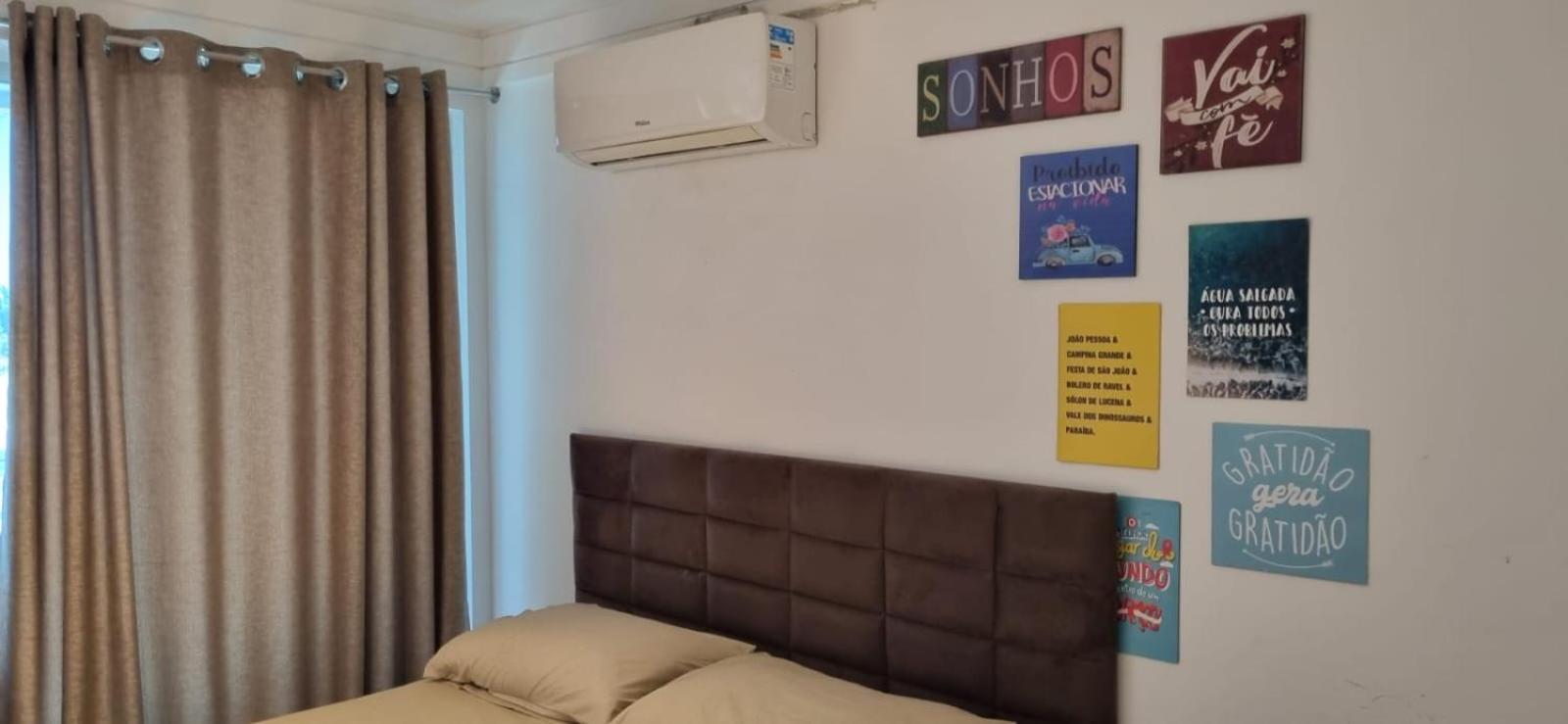 Confortável Flat com vista parcial do mar de Intermares