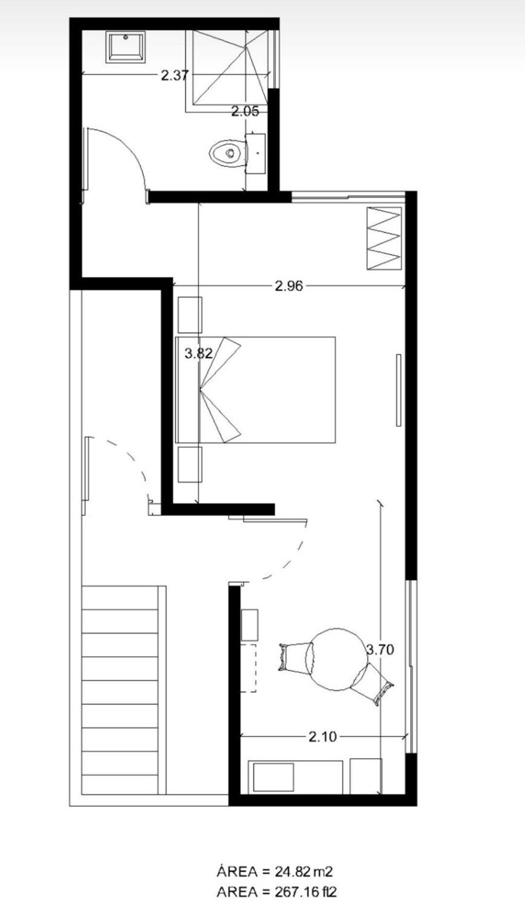 Suite en Centro Histórico 2pax+AC+WiFi+TV+Factura