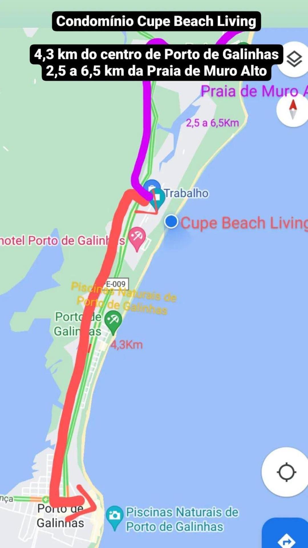Luxuoso Flat 3 quartos, térreo, no Cupe Beach Living - beira mar de Porto de Galinhas