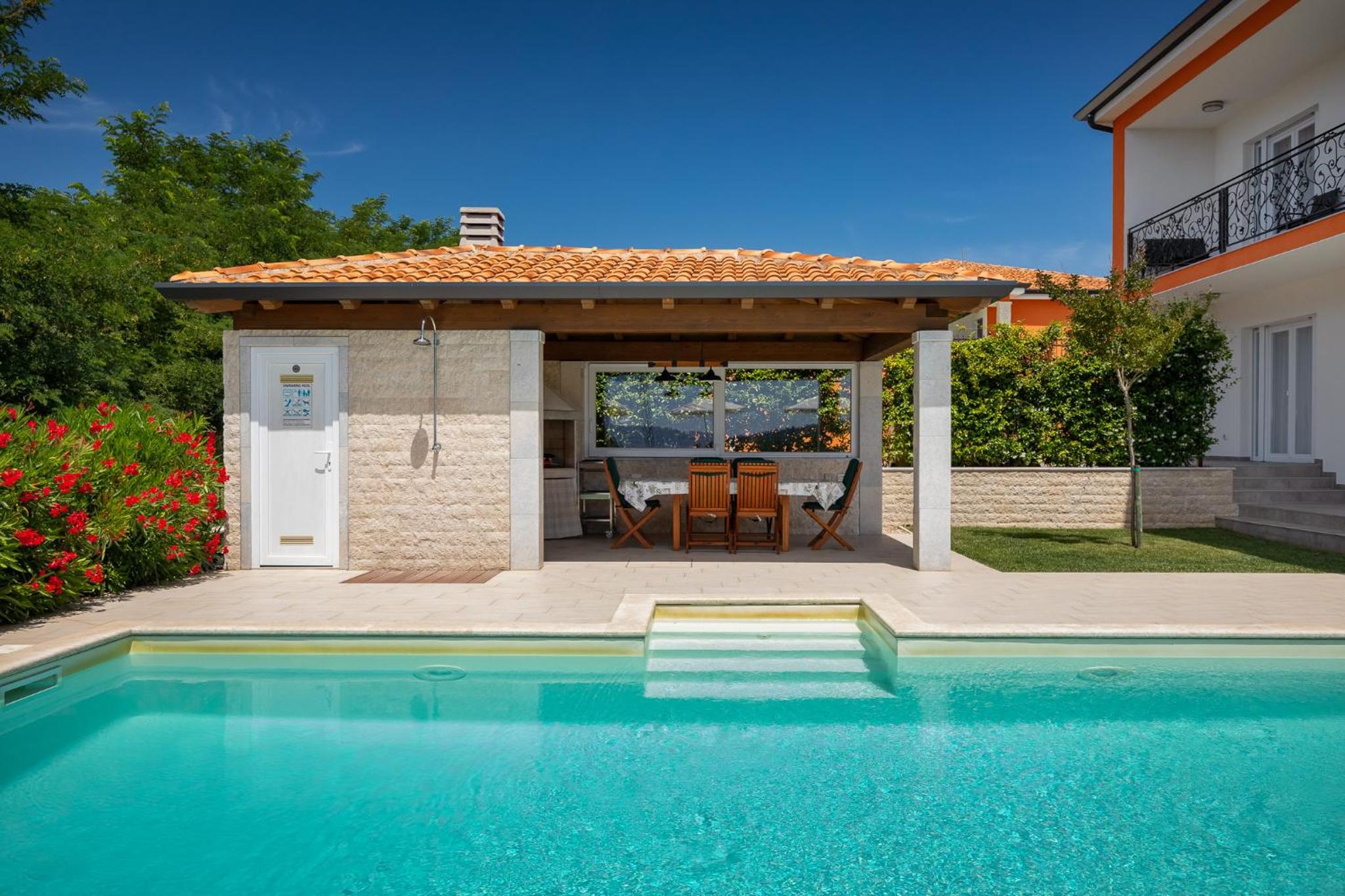 Modern villa Eva Kastel with pool near Buje view 2