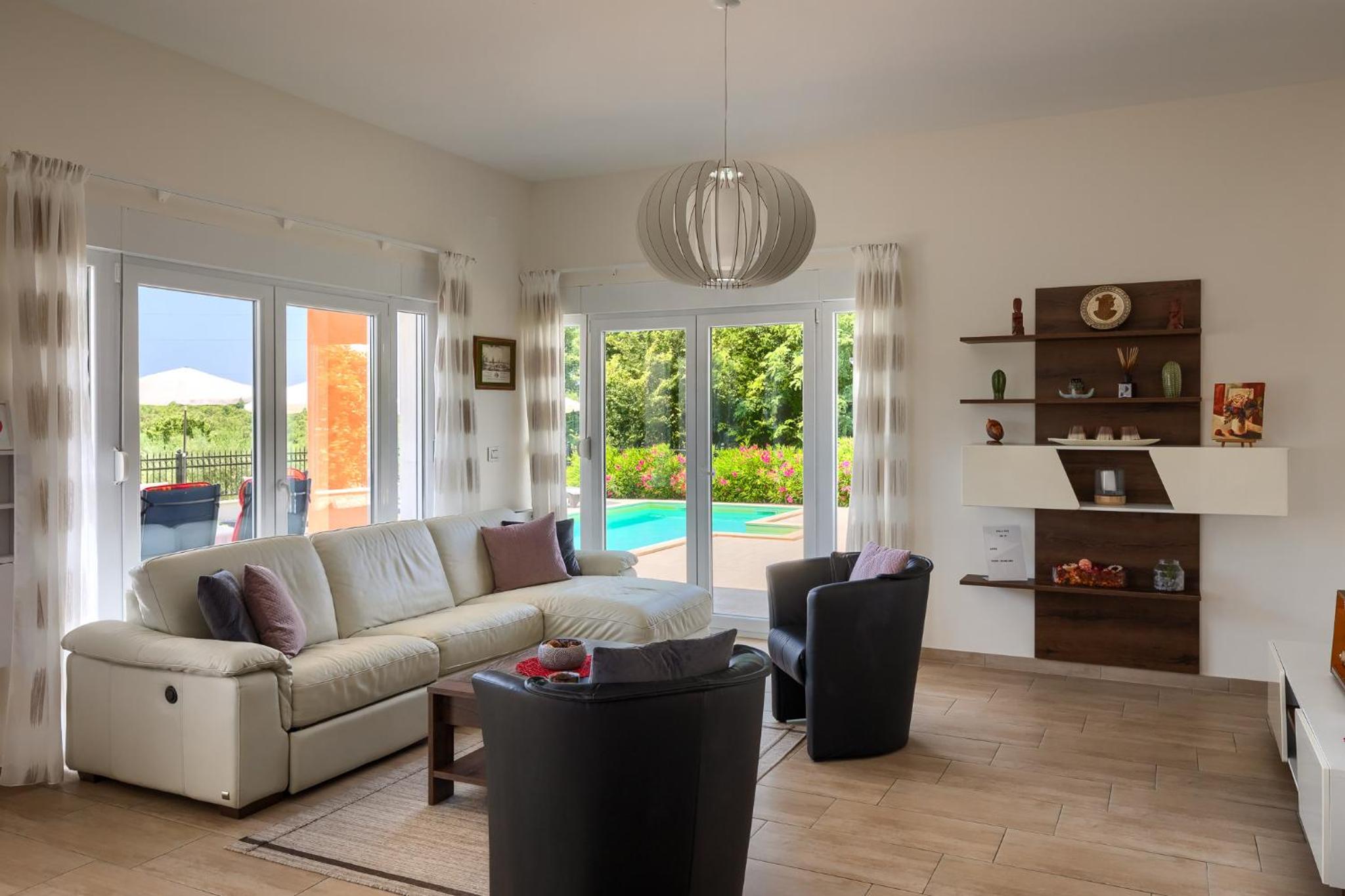 Modern villa Eva Kastel with pool near Buje view 5