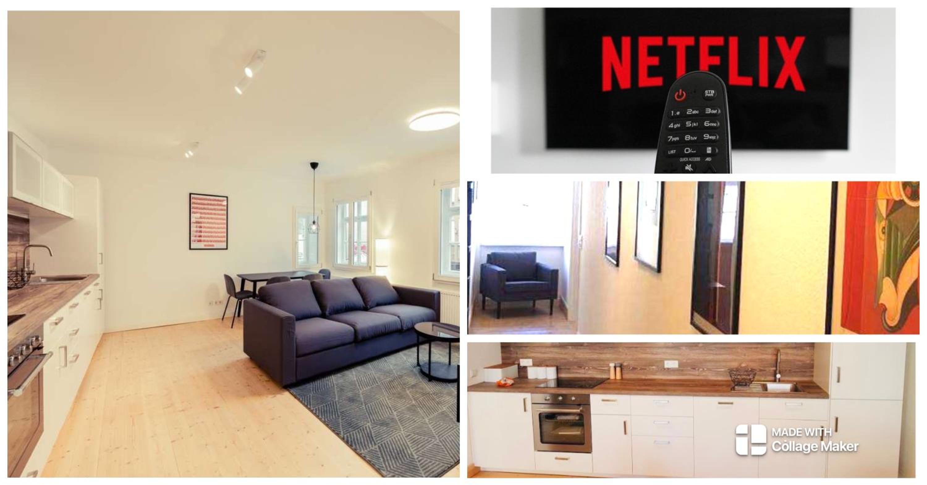 Apartment für 6 Aalen Zentrum Netflix 300 Mbit Wlan