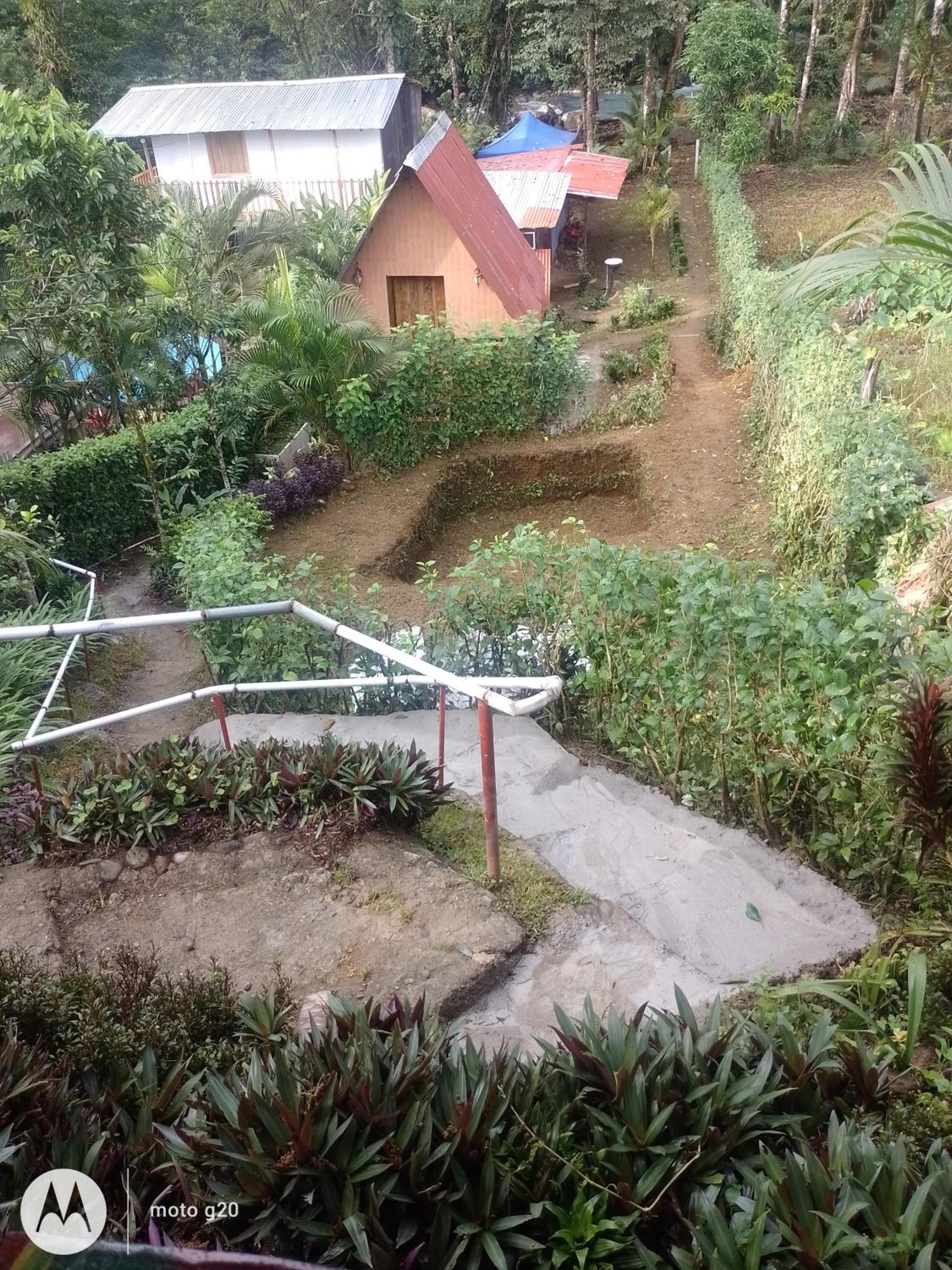 Cabaña bosque río celeste