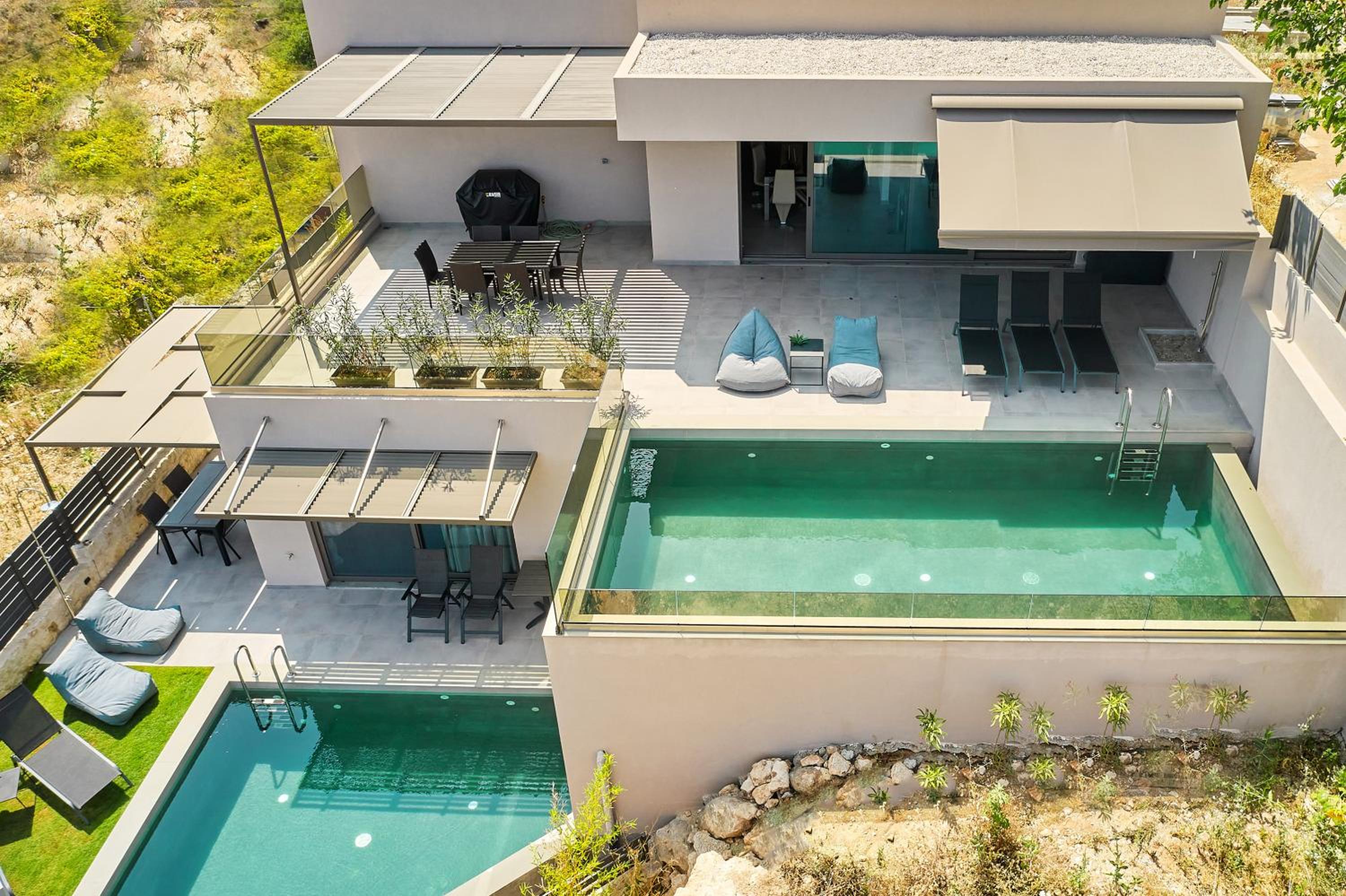 Thearia villa I - seaview , private heated pool & jacuzzi