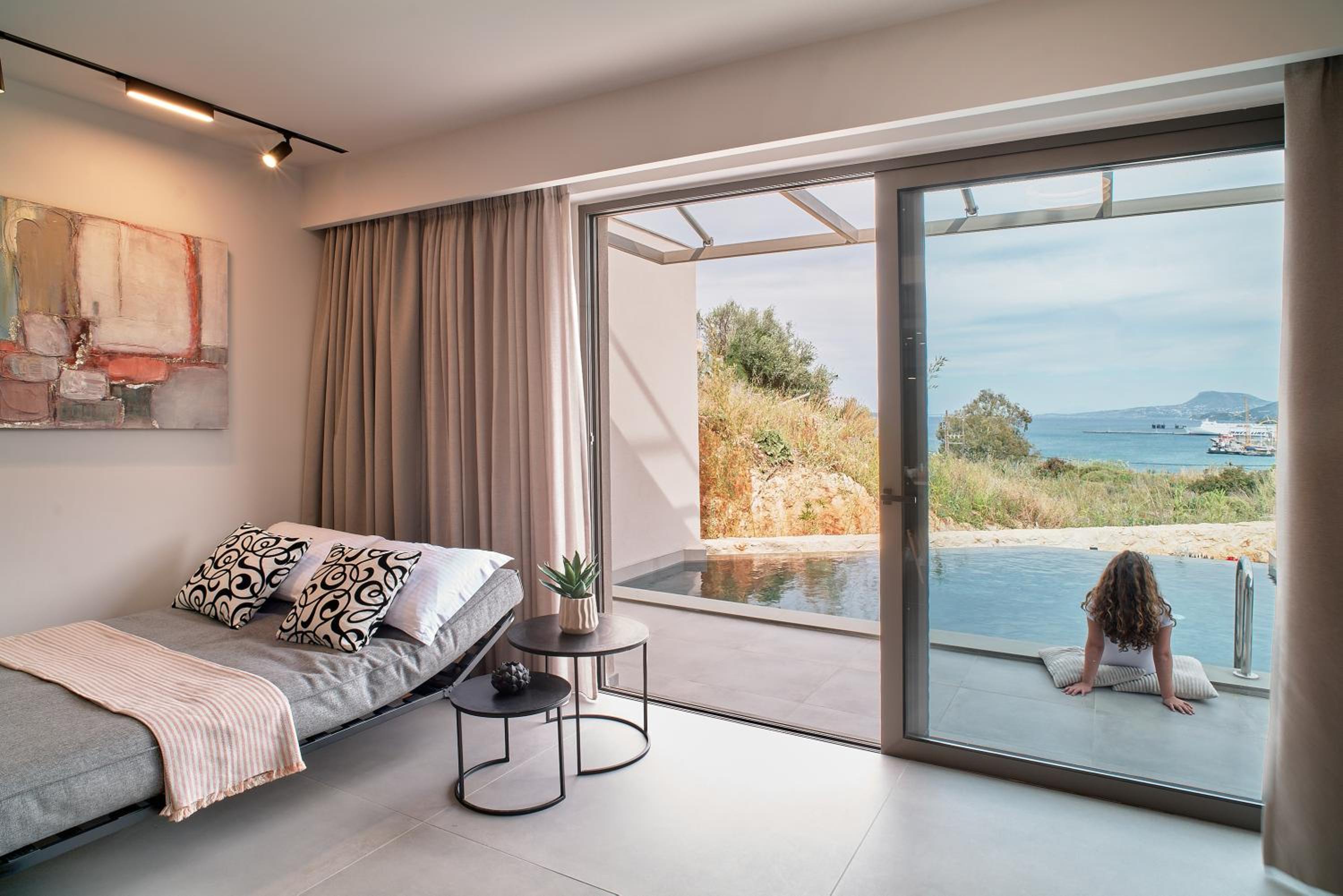 Thearia villa I - seaview , private heated pool & jacuzzi