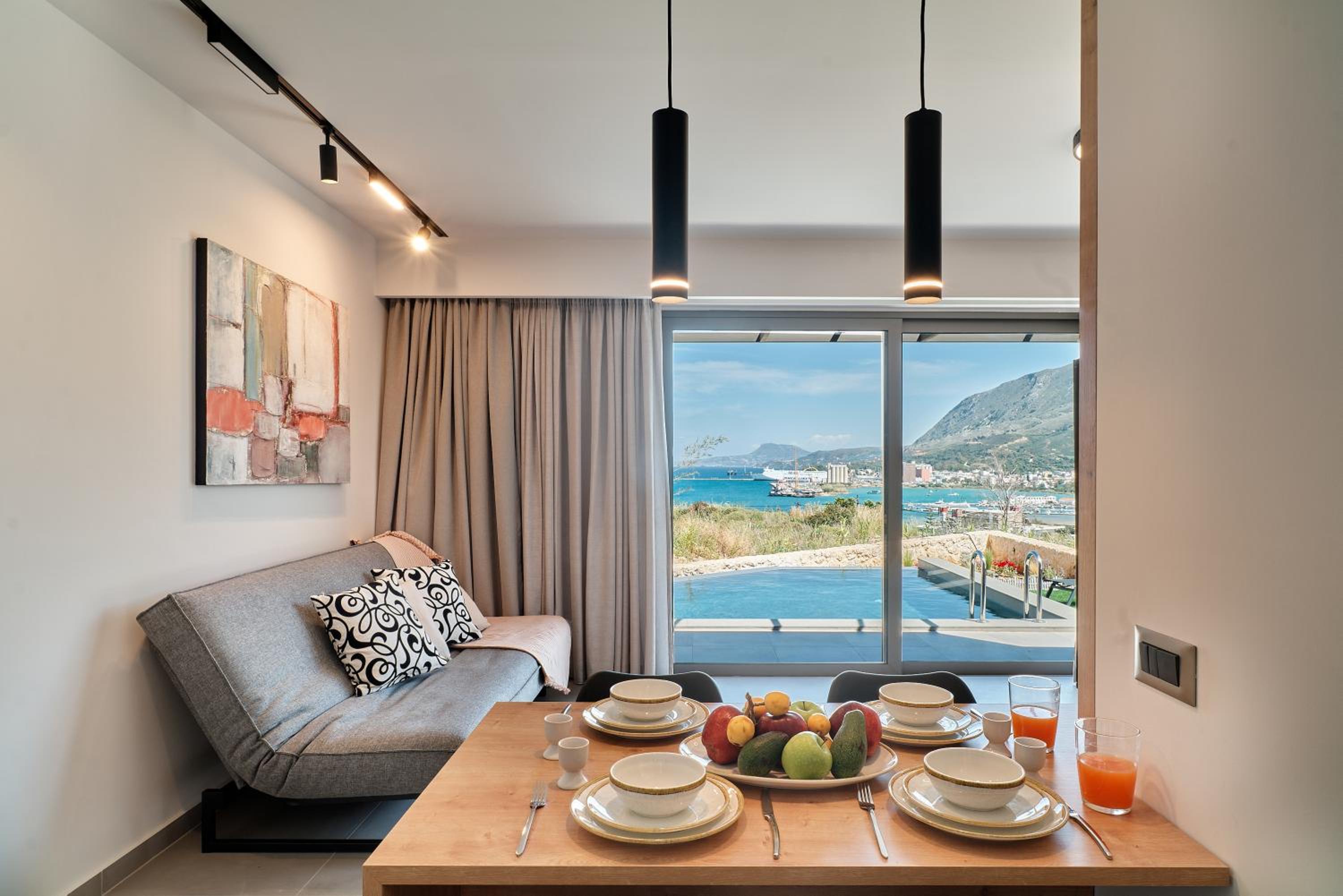 Thearia villa I - seaview , private heated pool & jacuzzi