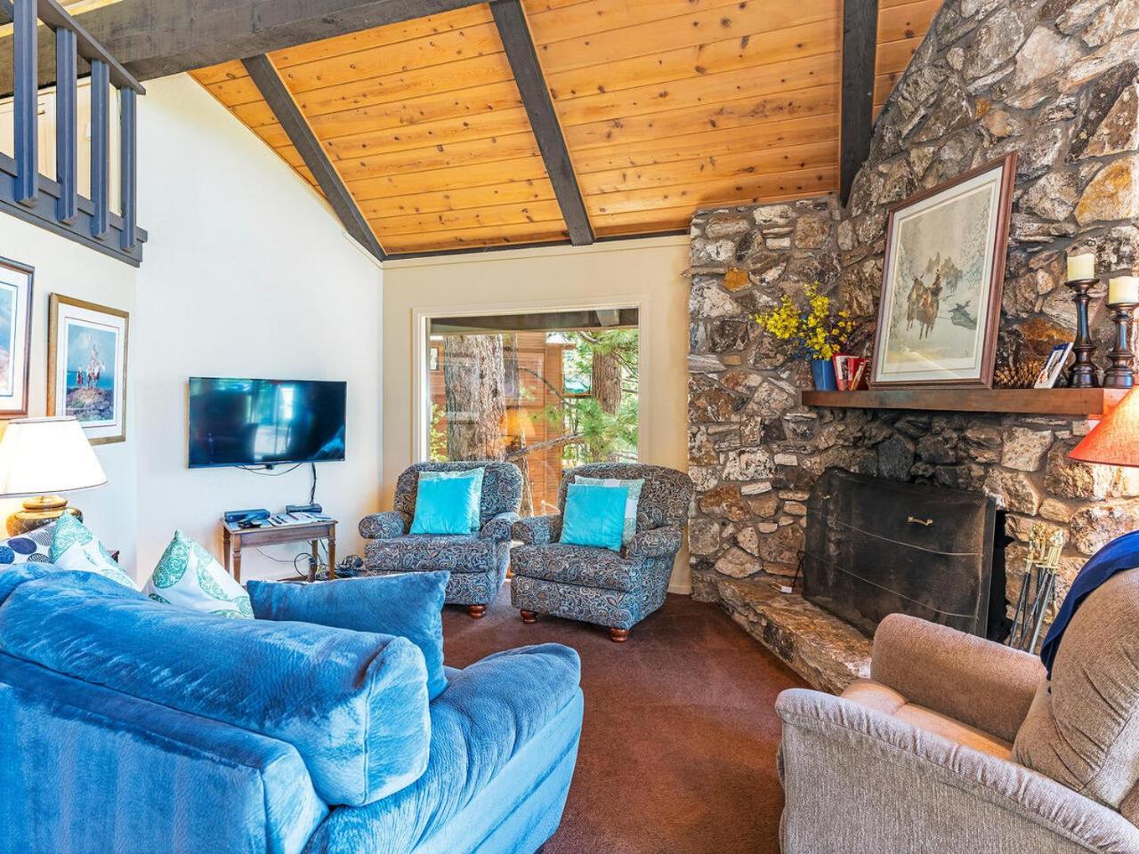 Enjoy the brilliant views of Lake Tahoe from this mountainside Cabin view 2