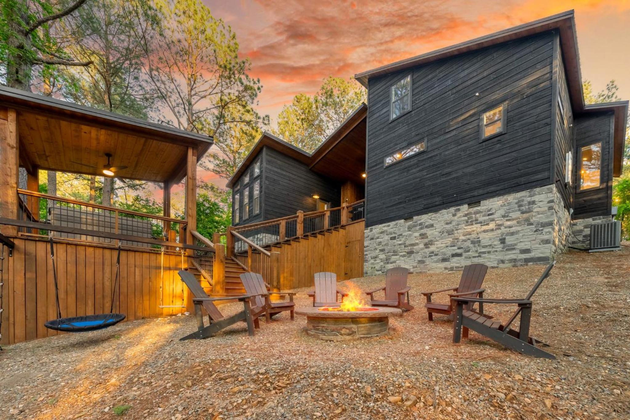 New HGTV Cabin: Hot Tub BBQ Firepit Sleeps 10 view 3