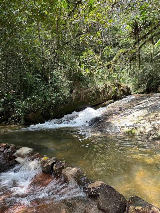 Casa de campo com cachoeira no quintal