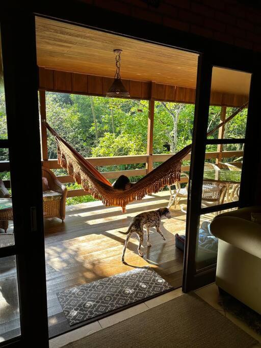Casa de campo com cachoeira no quintal