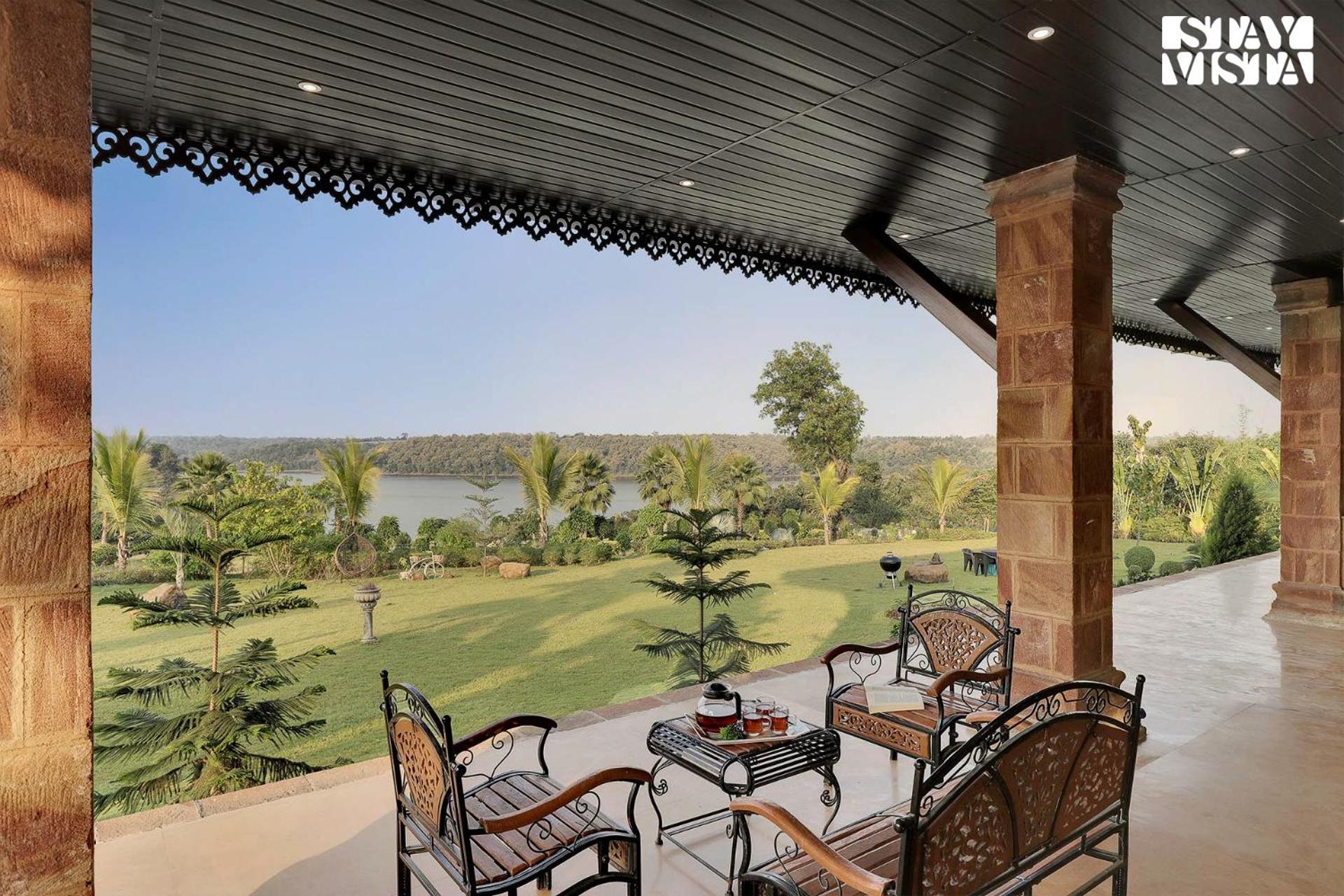 StayVista's Lakeside Whispers - Lake & Mountain-View Villa with Lawn & Indoor-Outdoor Games view 3