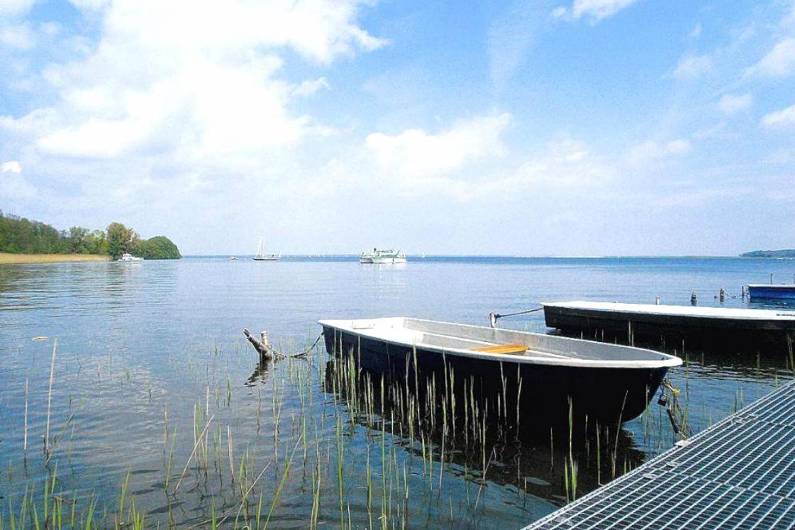 Mueritz-Ferienhaus-Wiesenblick-|-Garten-Sauna-Kamin-und-Boot-|-200-Meter-zur-Mueritz