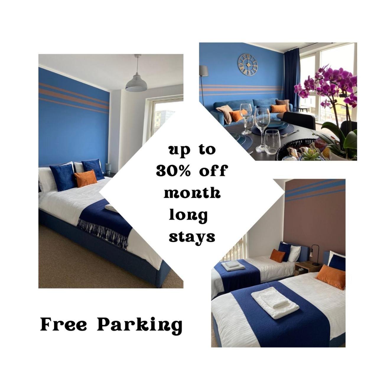 Your Perfect Business Suite, 2 beds 2 bathrooms Apartment, Free Parking, Monthly Stays, Business, Contractors view 2